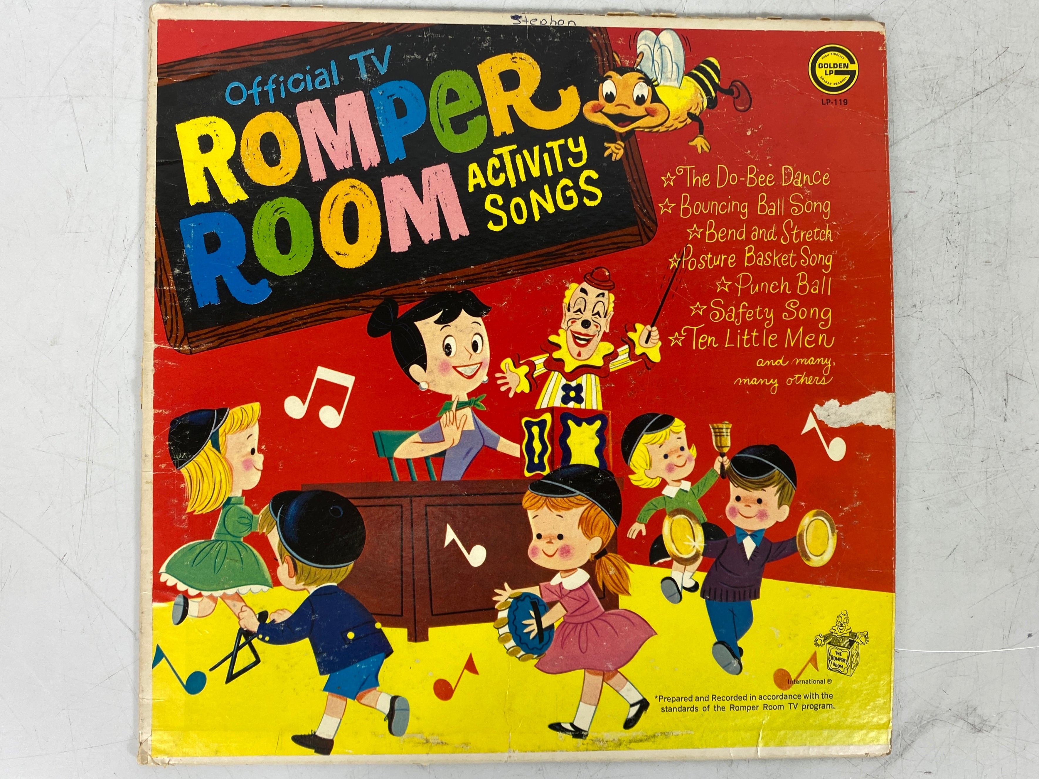 Official TV Romper Room Activity Songs (1964) Vinyl Record