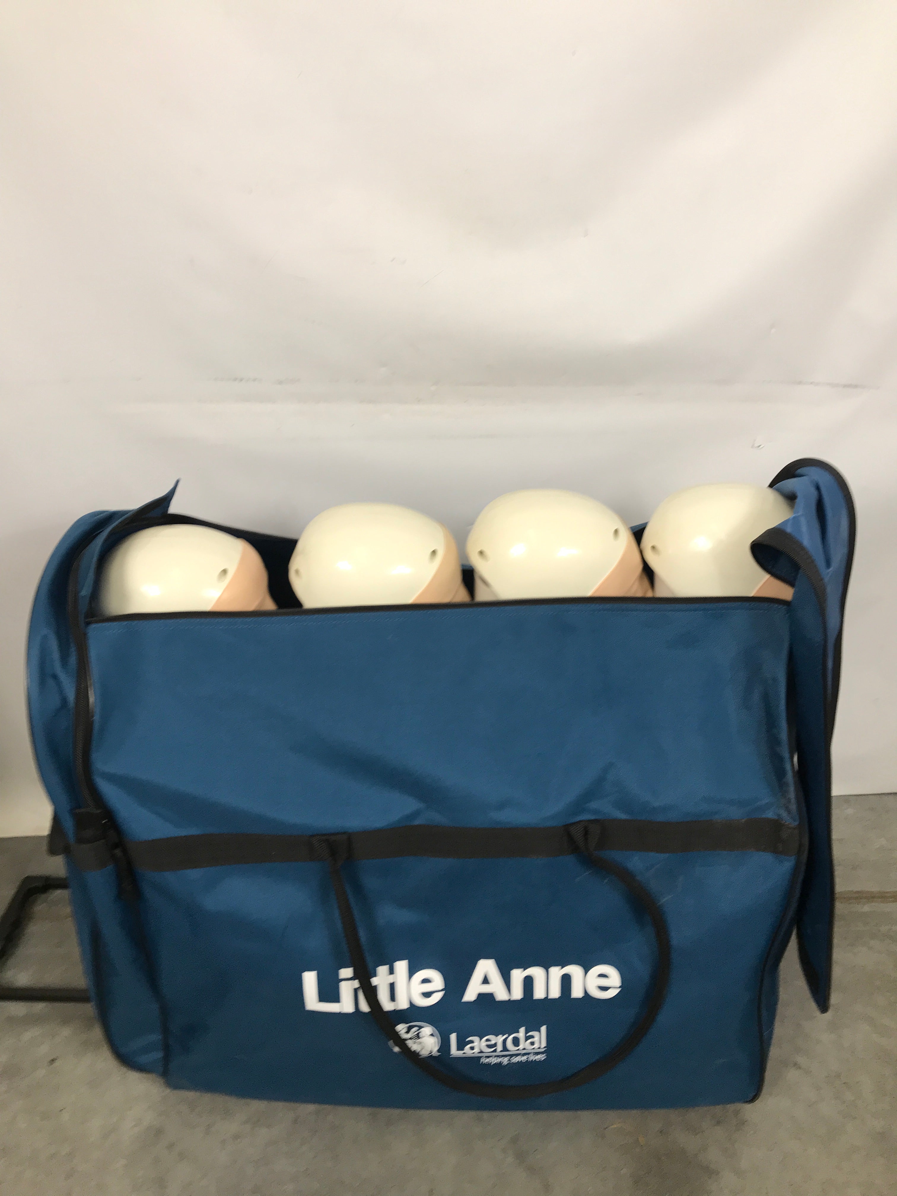 4 Laerdal Little Anne CPR Training Adult Torso Manikins with Bag and Extras #2