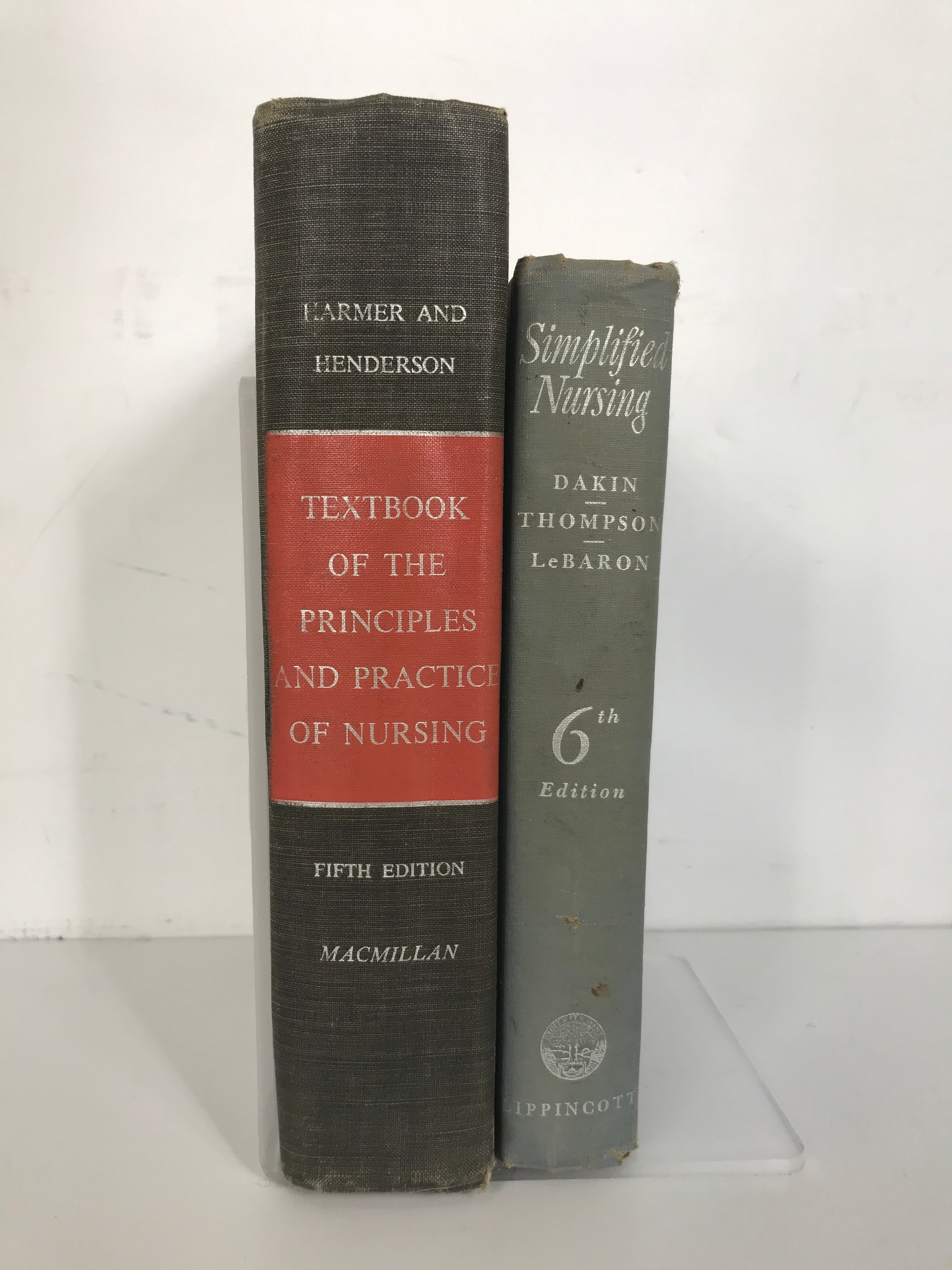 Lot of 2: Simplified Nursing/Principles & Practice of Nursing 1955-56 HC