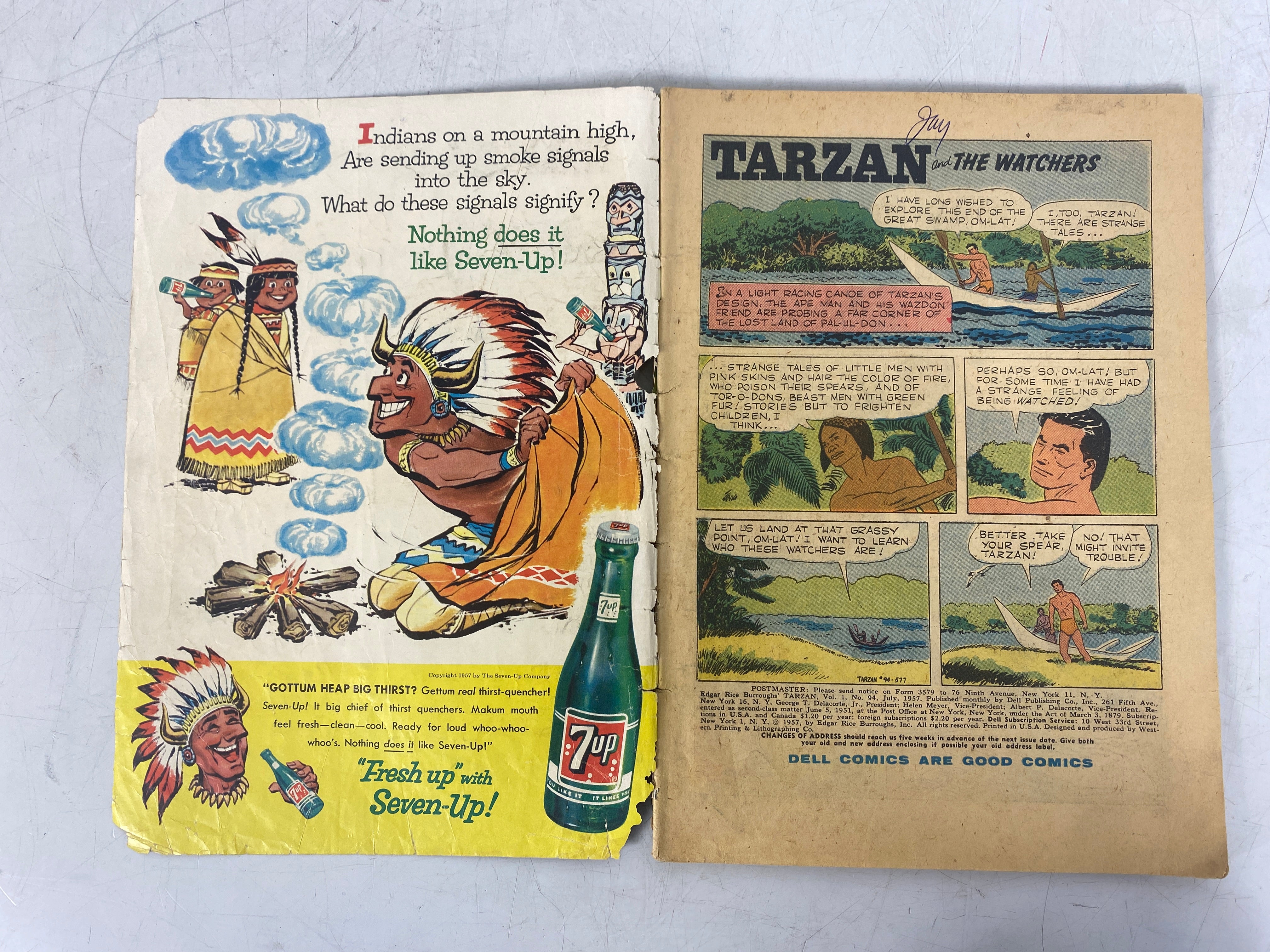 Dell Comics Lot of 4 Tarzan Comics 1954-1957