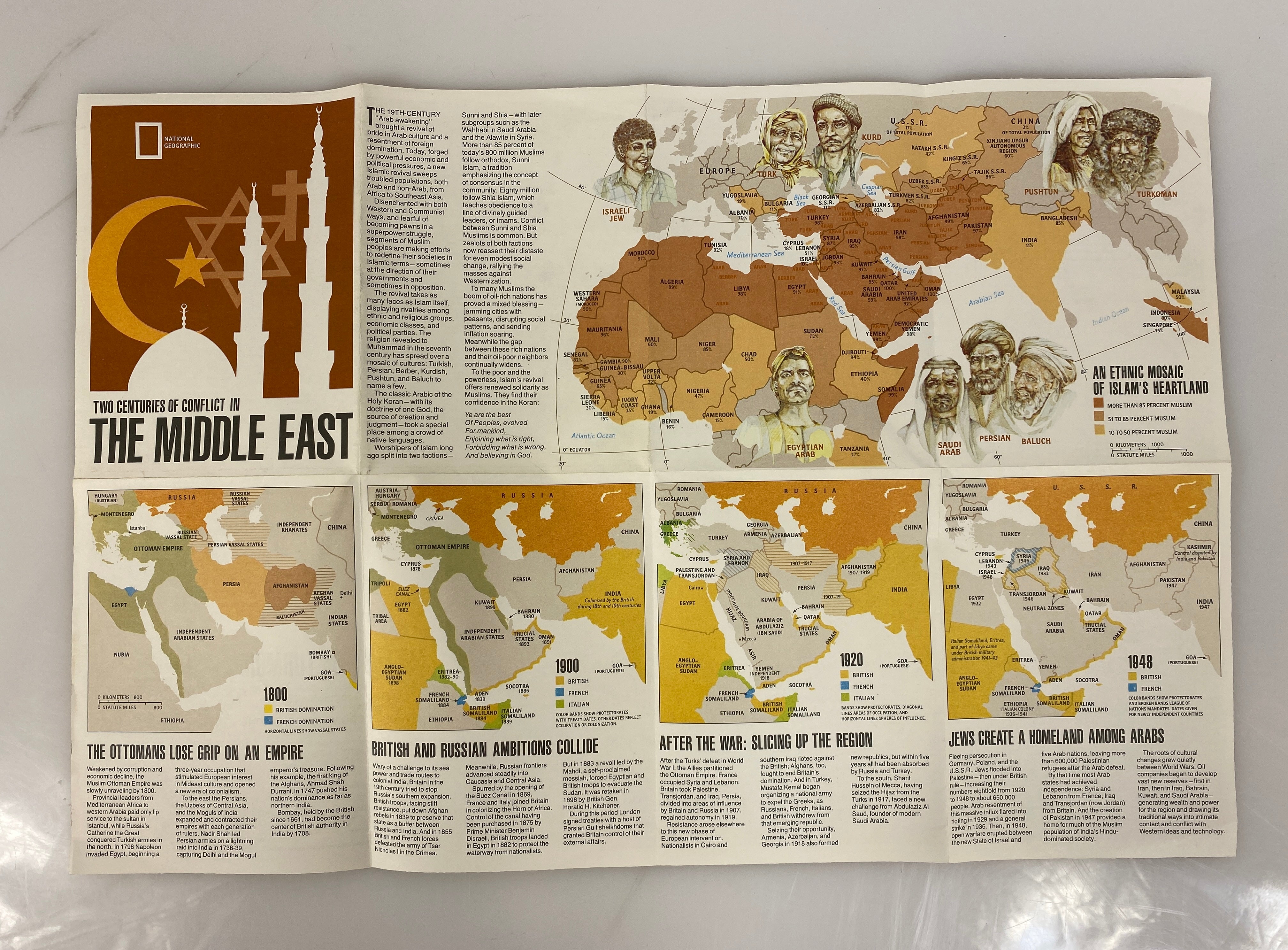 Lot of Nat Geo Maps: Holy Land/Jerusalem/Conflict in the Middle East/Bible Lands
