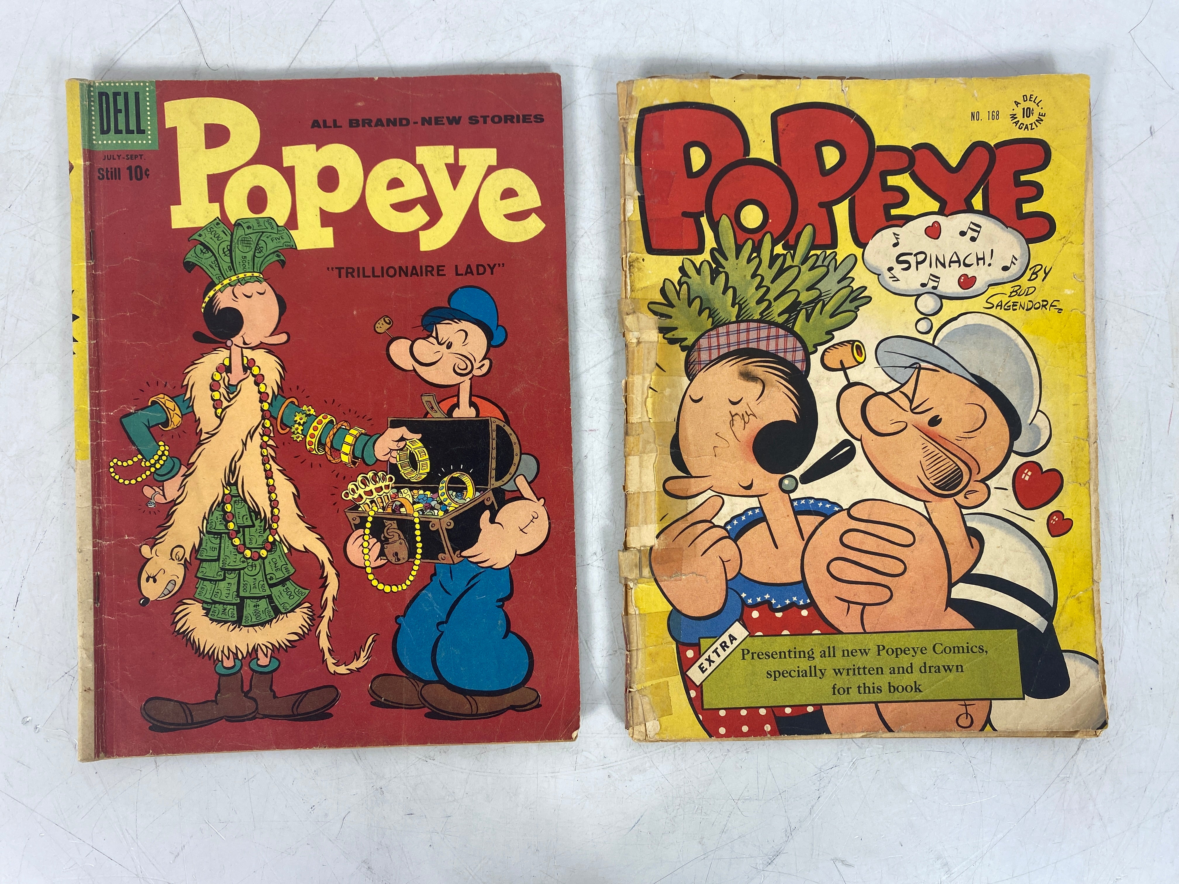 Dell Comics Lot of 2 Popeye Comics 1947 and 1959