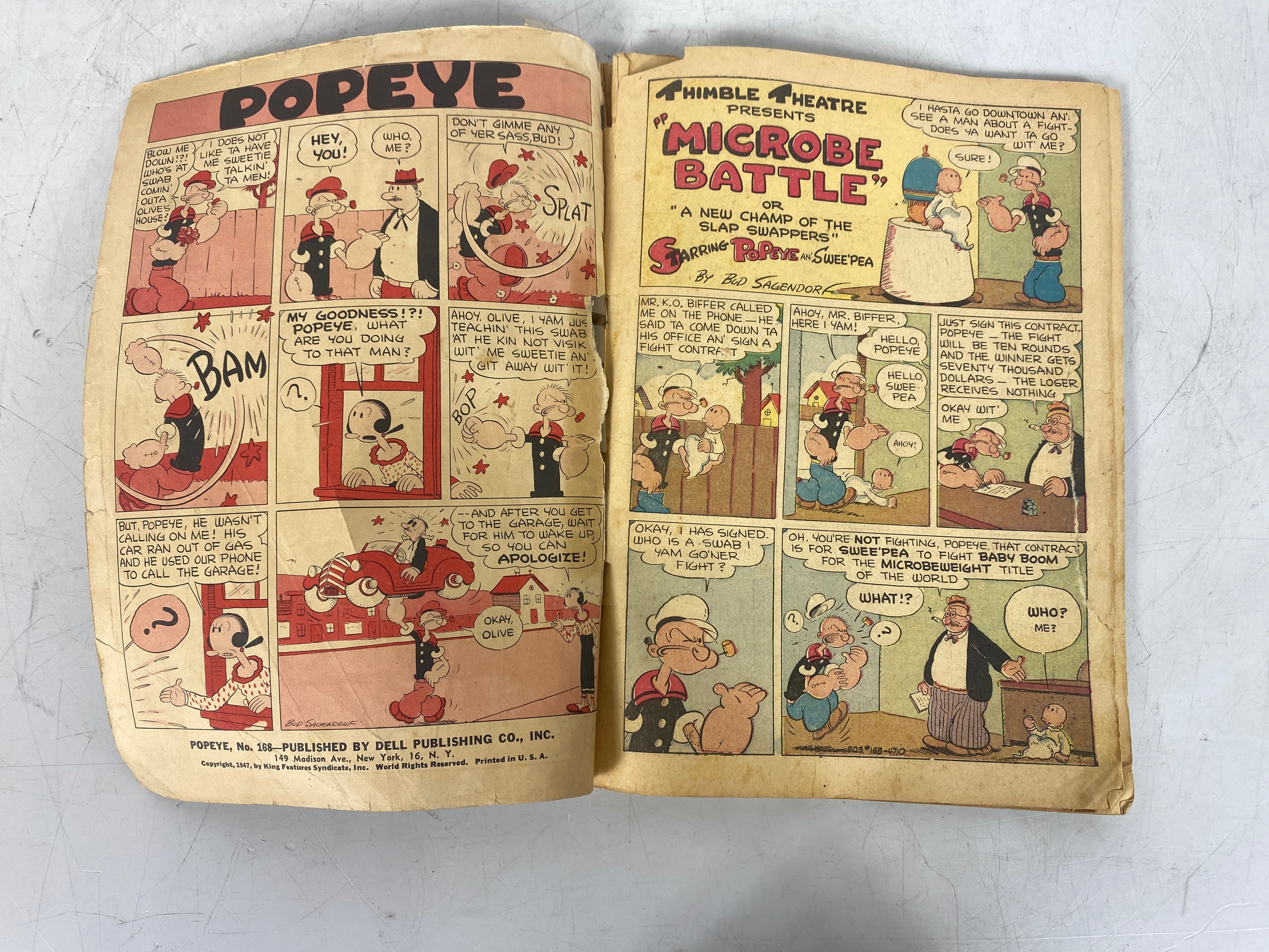 Dell Comics Lot of 2 Popeye Comics 1947 and 1959