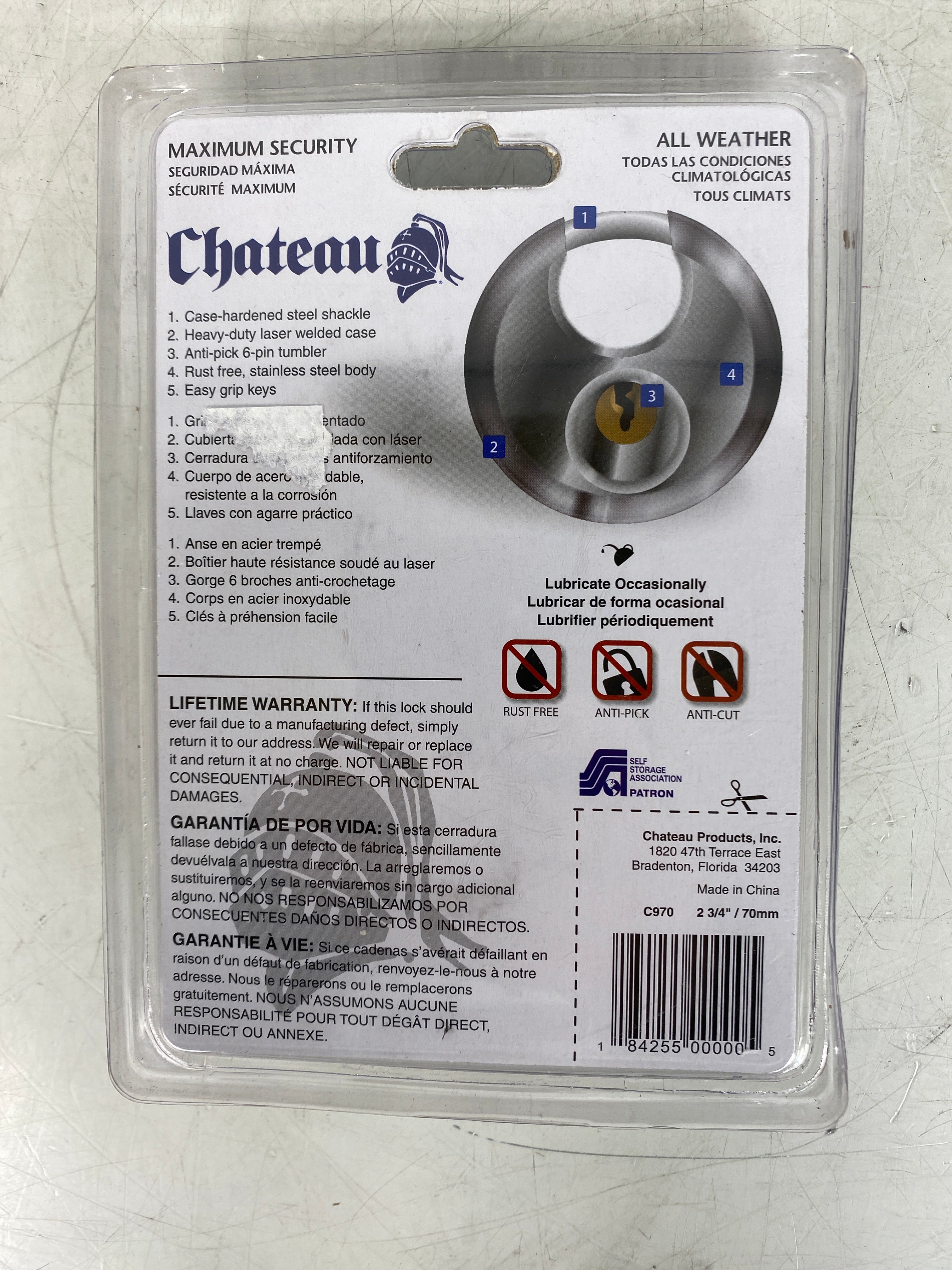 Chateau Security Maximum Security Lock C970