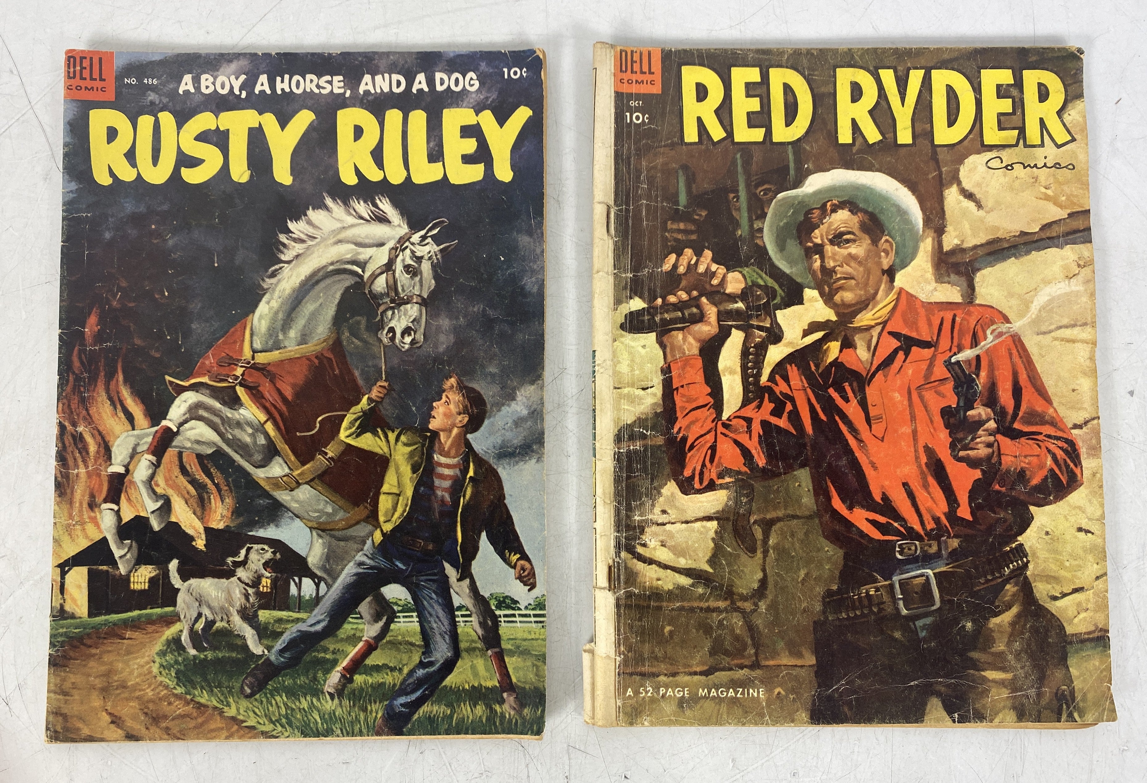 Dell Comics Lot of Red Ryder (1953) and Rusty Riley (1953) Western