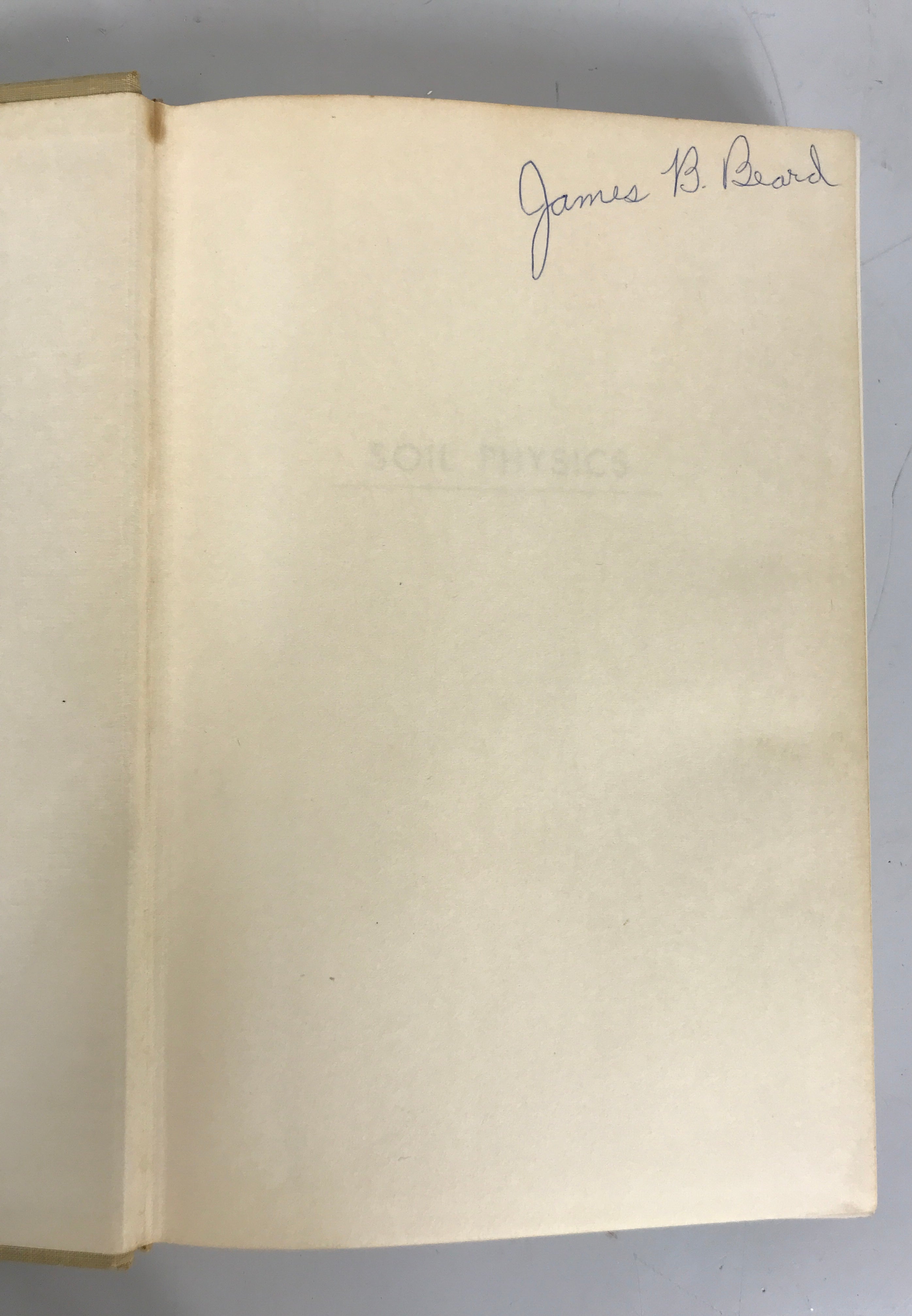 Soil Physics L.D. Baver 1956 Third Edition HC