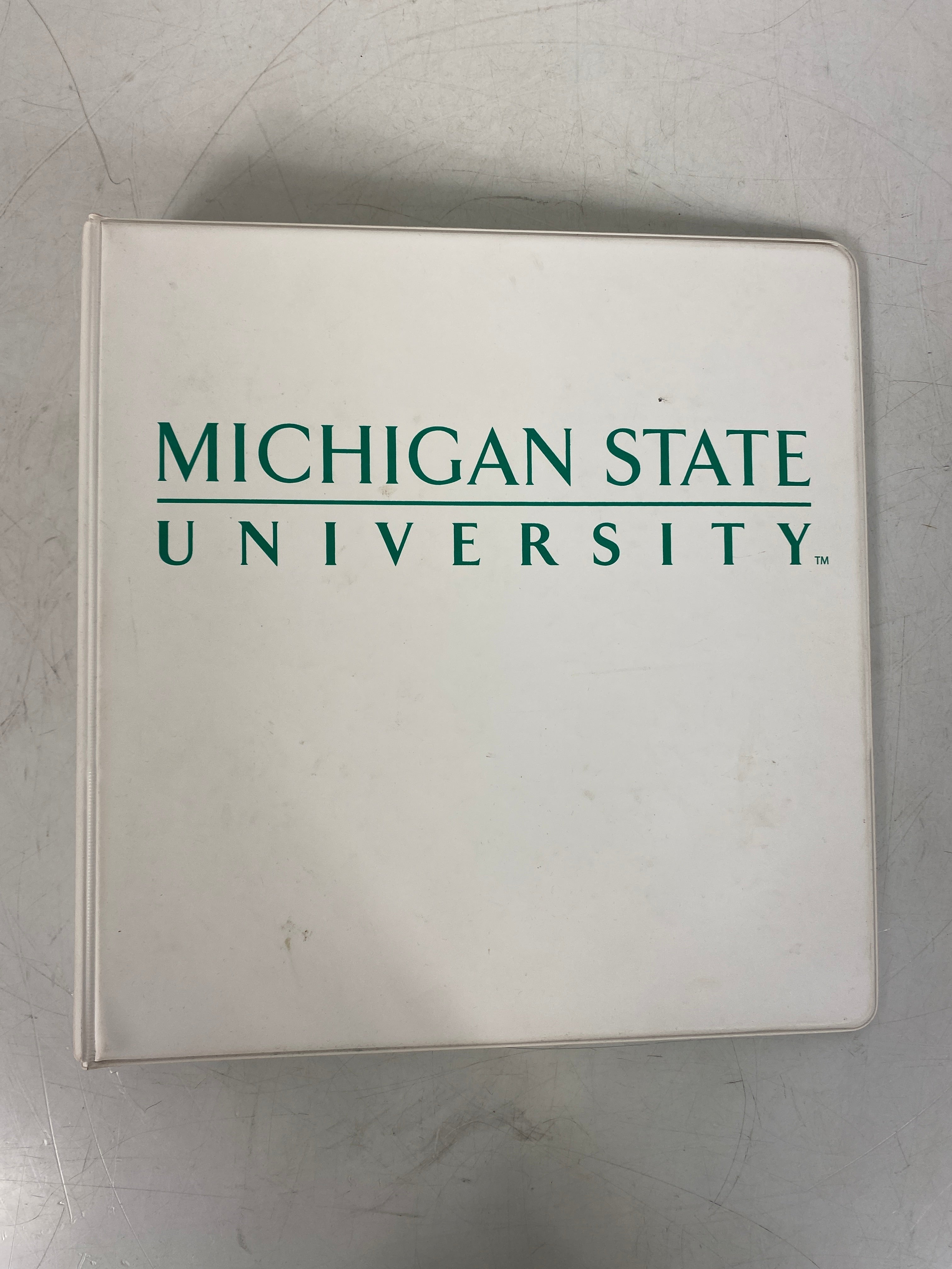 White MSU 3-Ring Binder