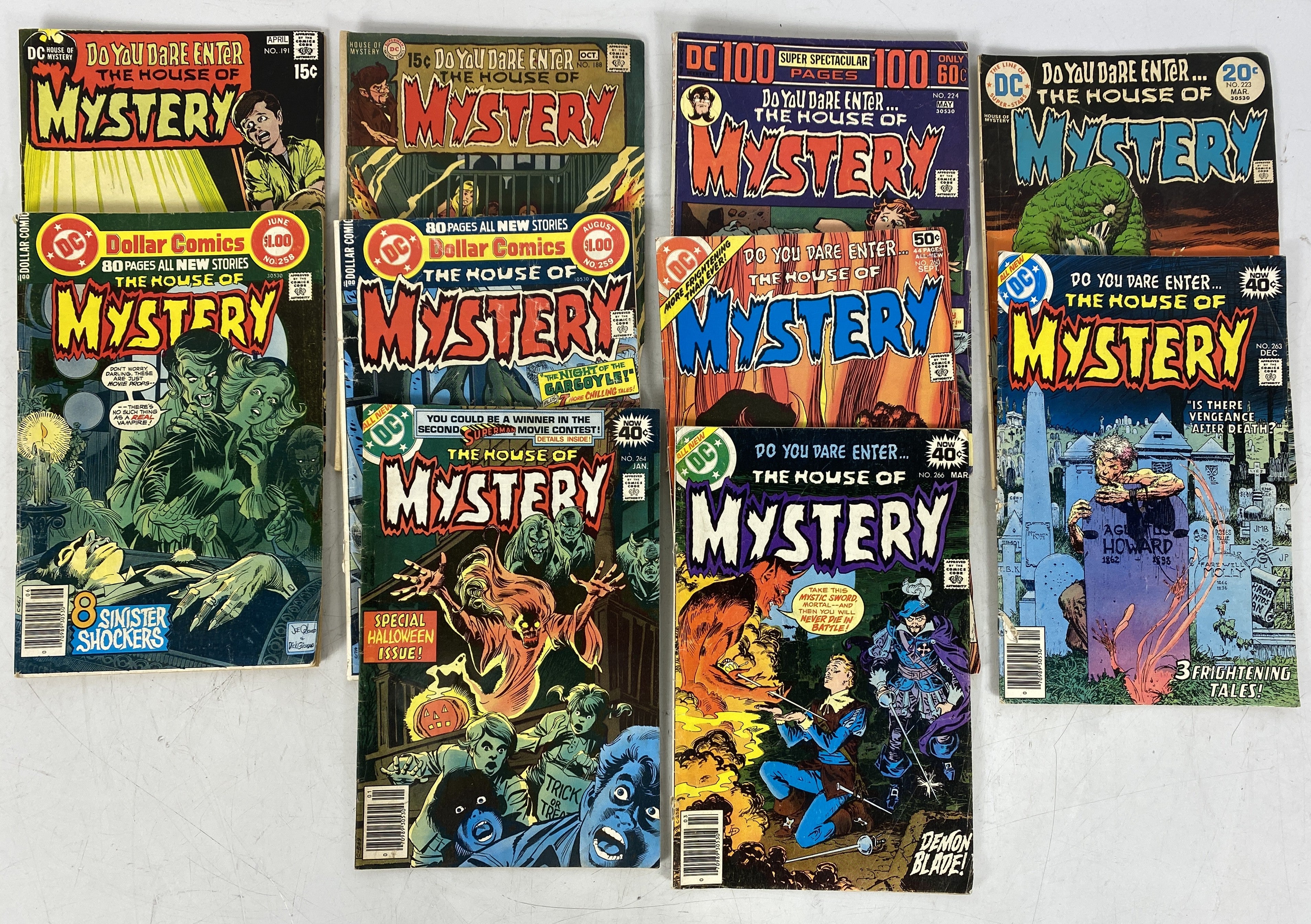 Lot of 10 DC Comics House of Mystery 1970-1979