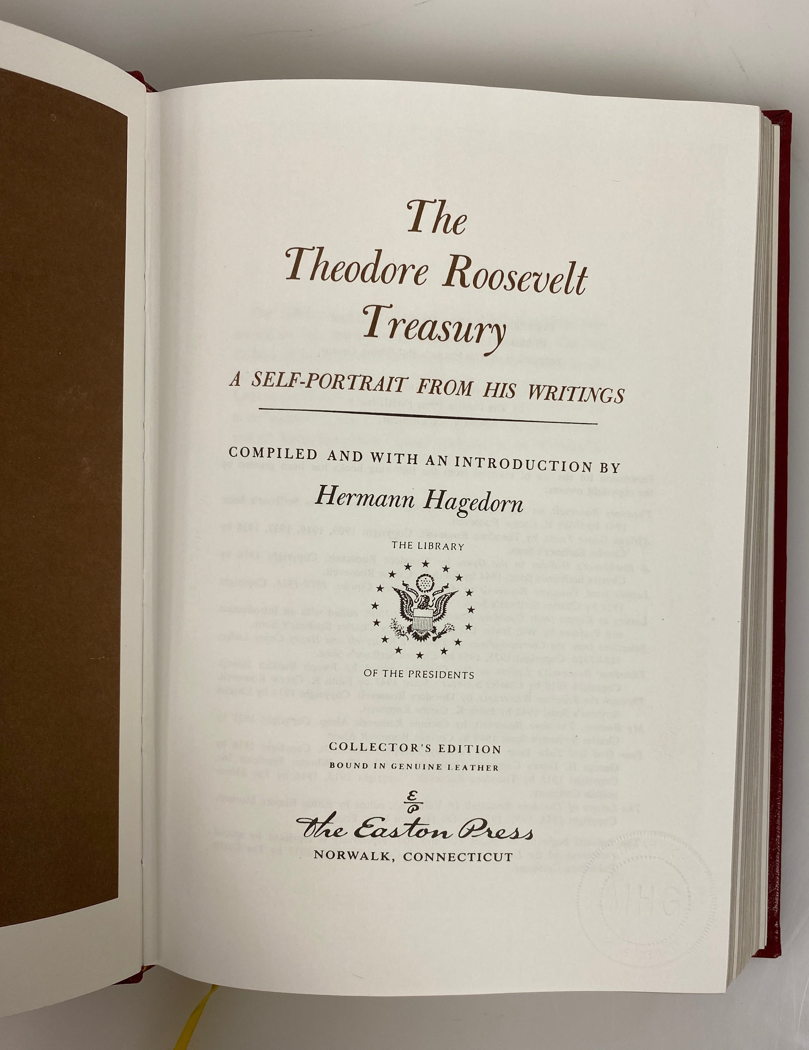 2 Volumes: Theodore Roosevelt A Biography/The TR Treasury Easton Press Leather