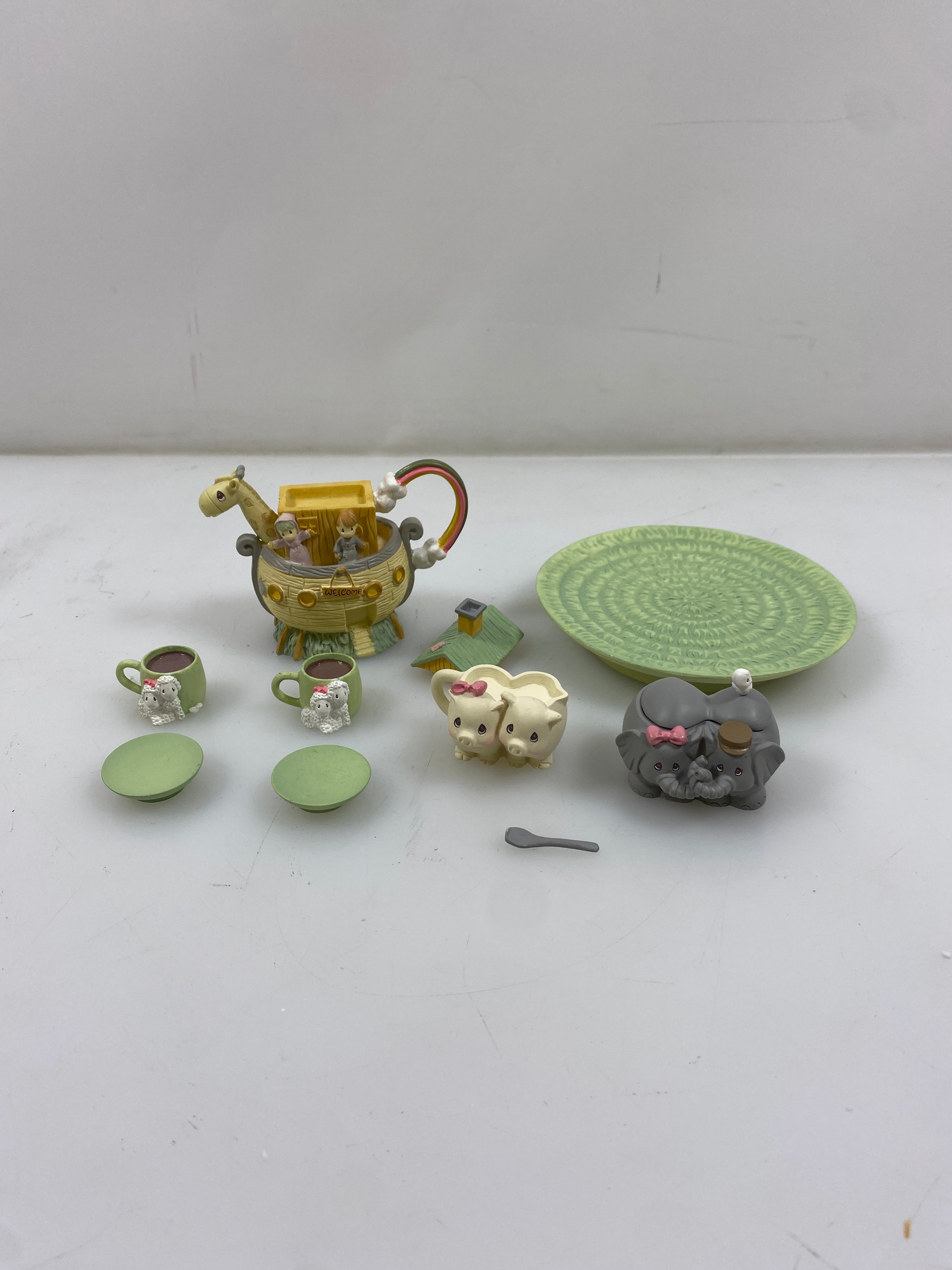 Enesco Precious Moments Noah's Ark Mini Ceramic Tea Set