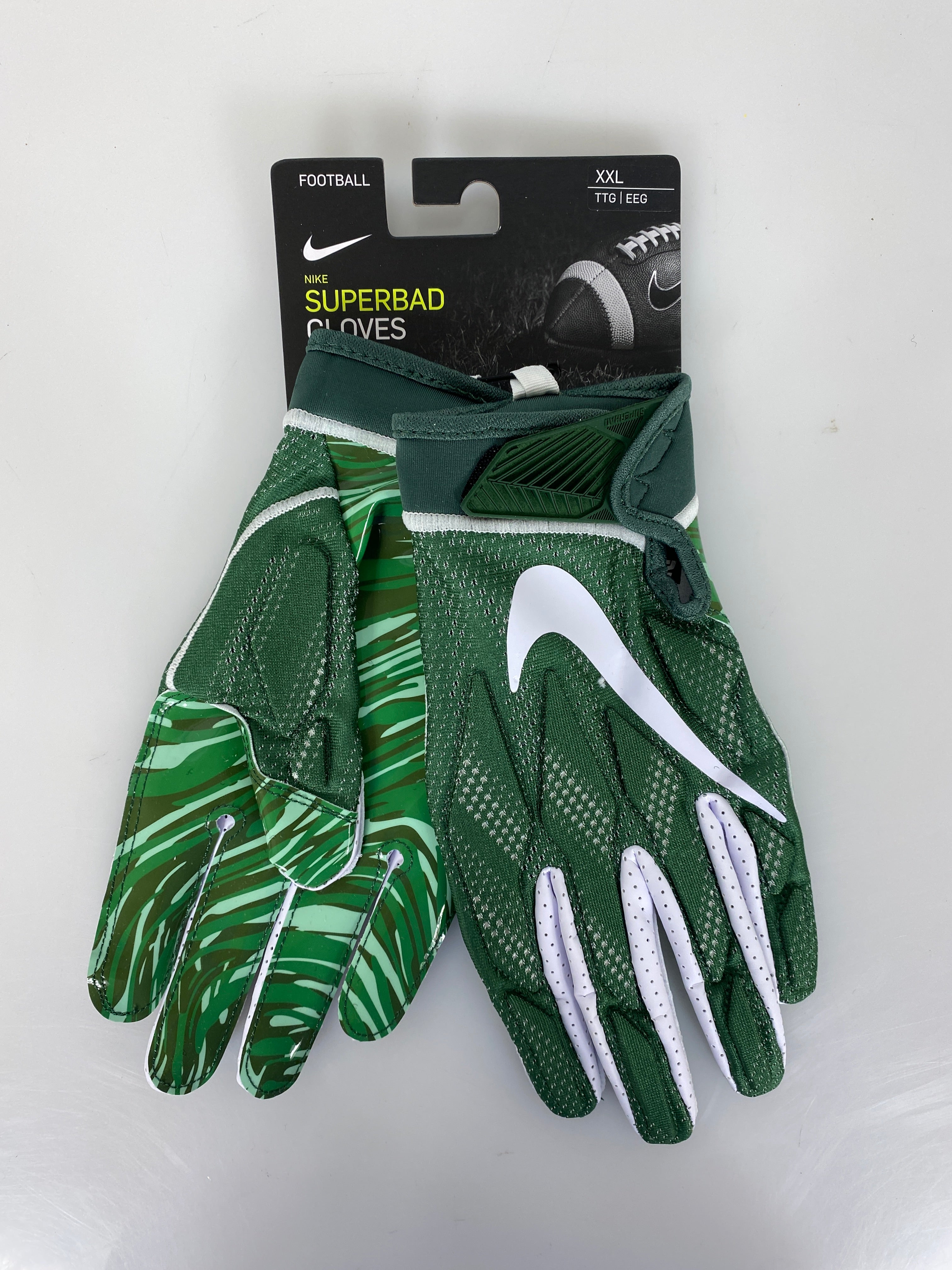 Nike Green Patterned Superbad Gloves Unisex Size 2XL
