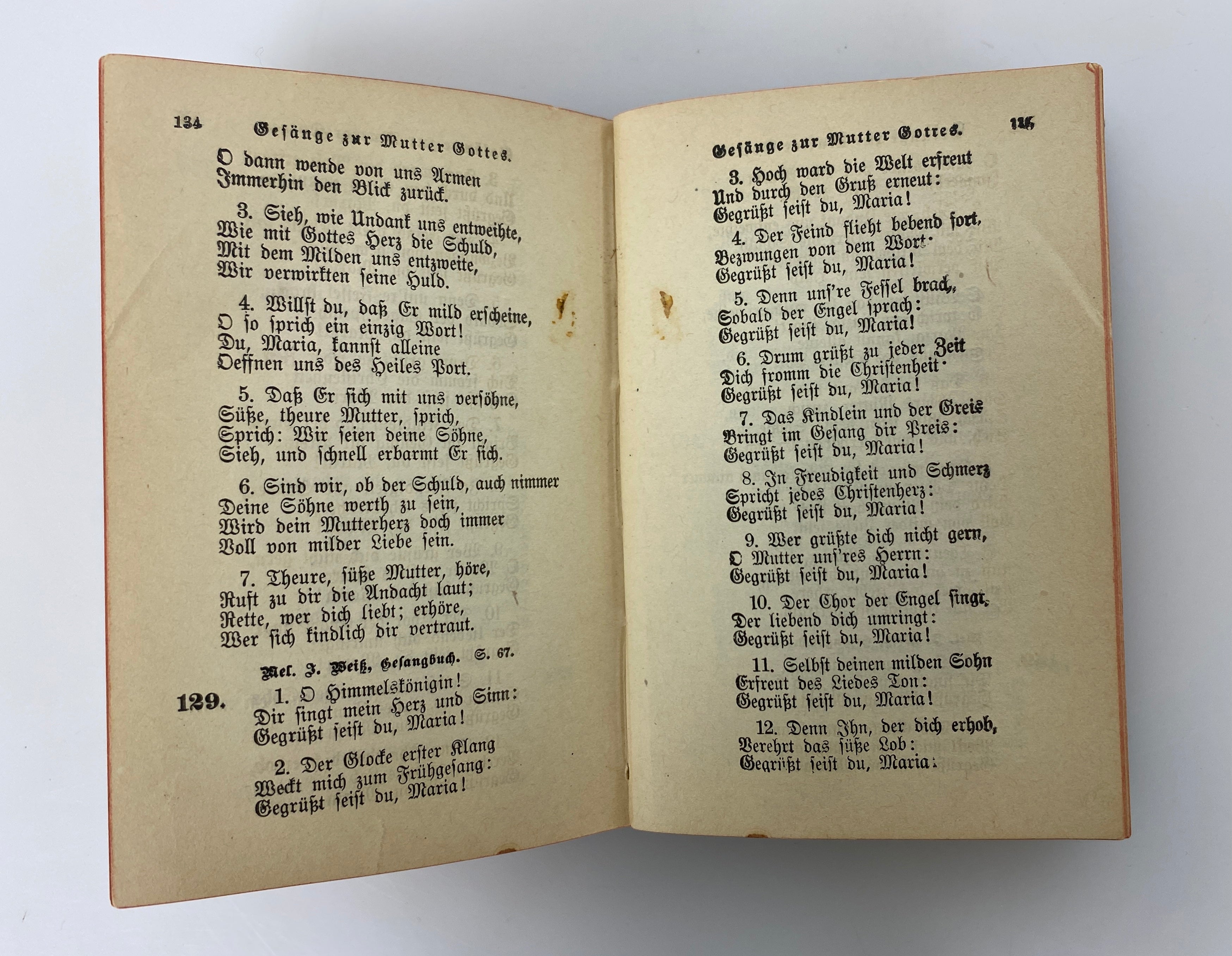 Antique Sursum Corda Hymns & Prayers in English and German 1888 Benziger HC
