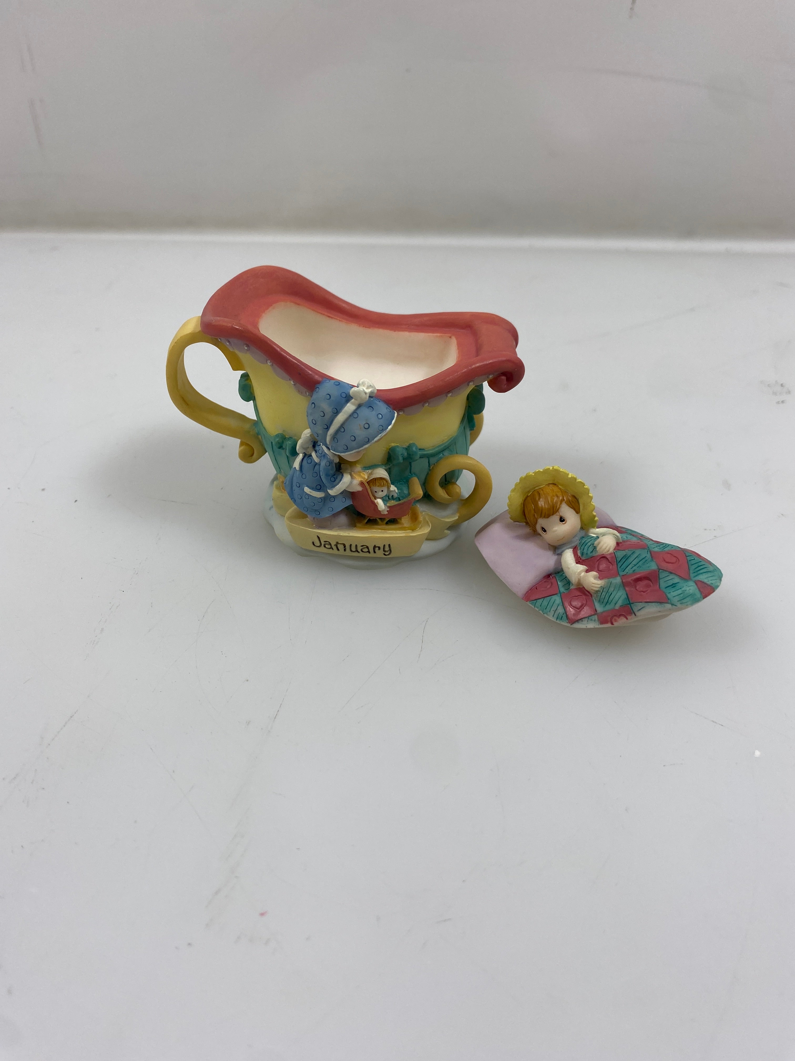 Enesco Precious Moments Avon Exclusive January Mini Ceramic Teapot