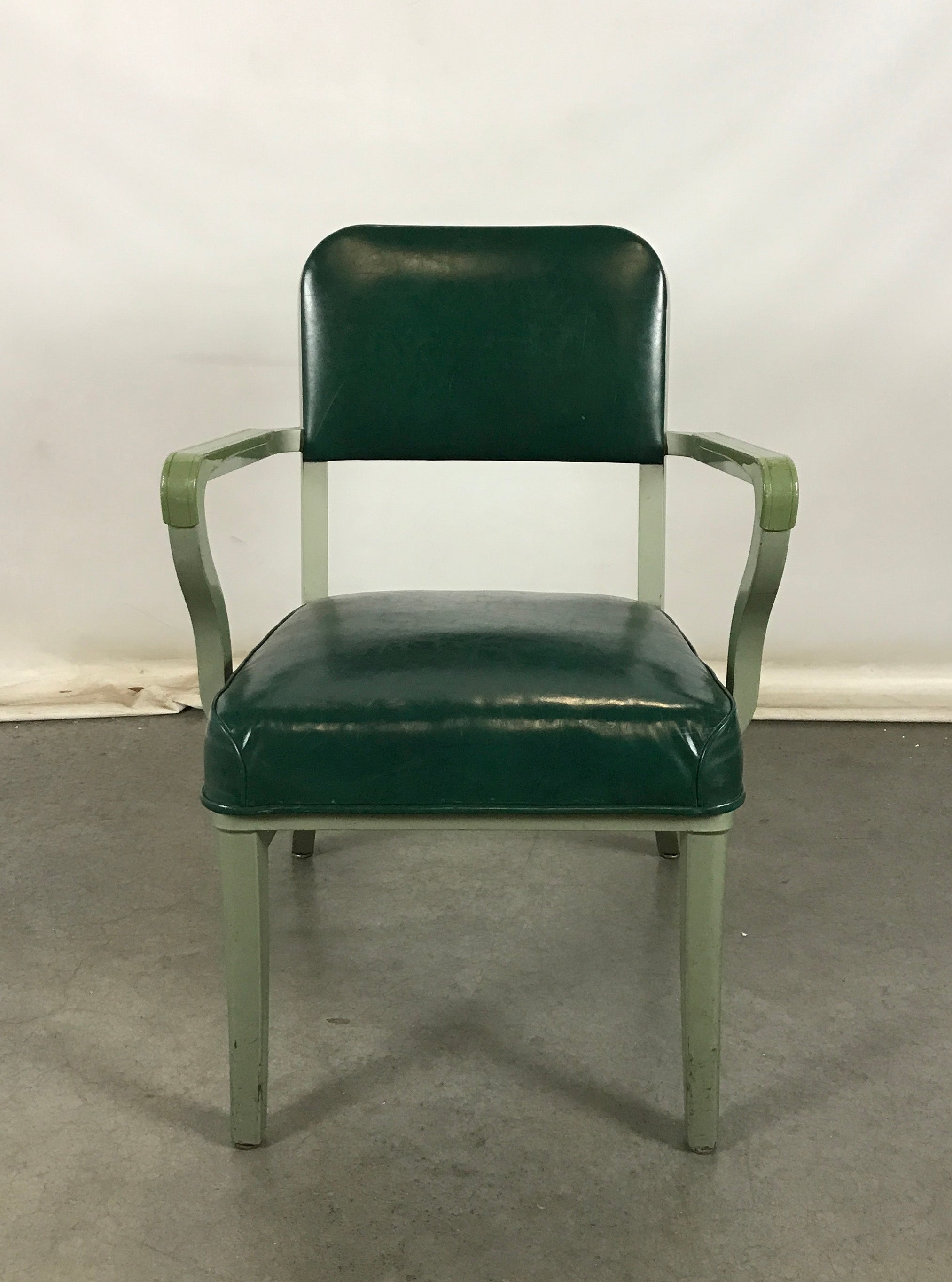 Steelcase Green Tanker Chair with Green Arms