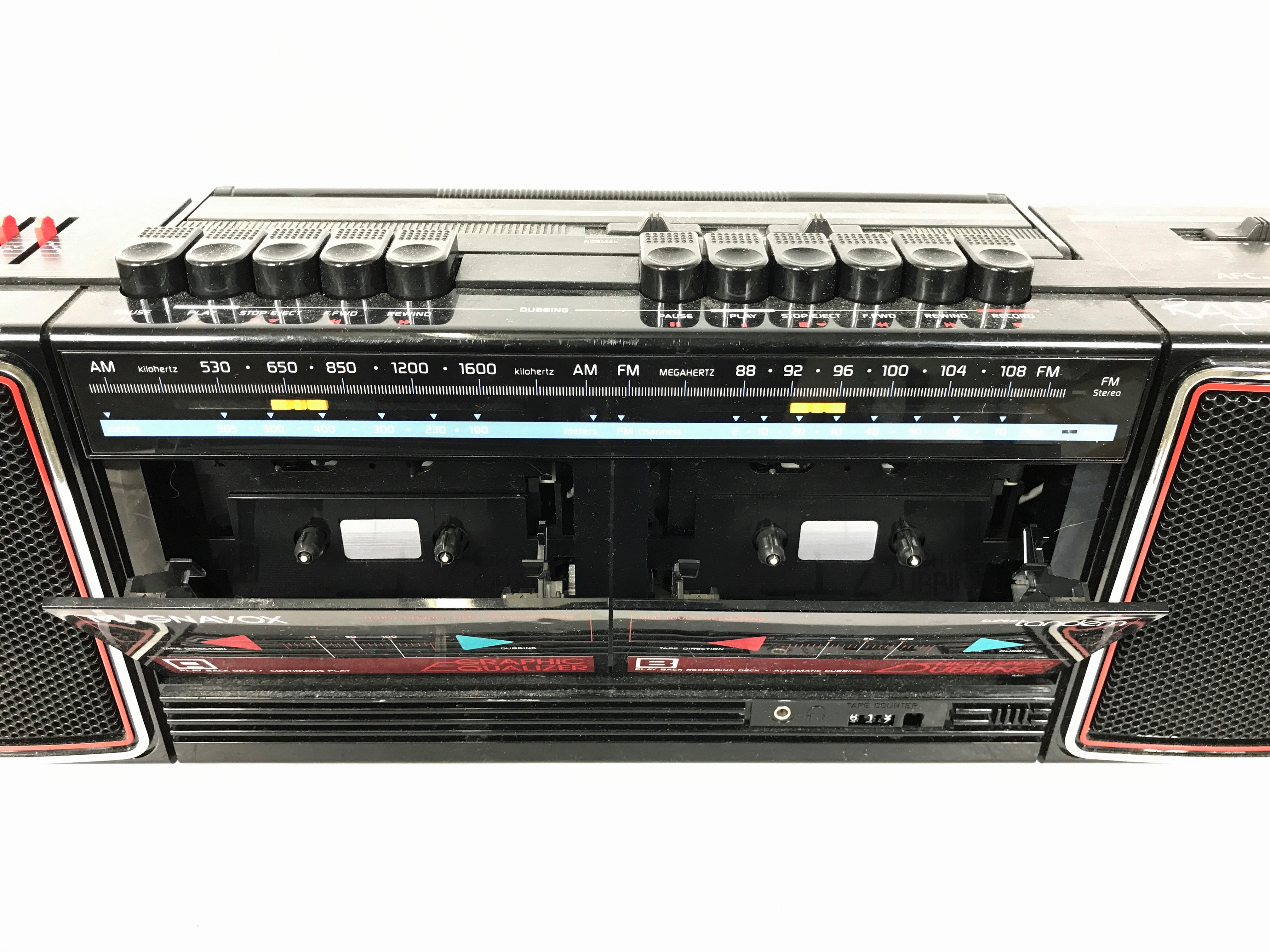 Magnavox 347H Tape Player Radio Boombox *Radio Works, Tape Faulty*