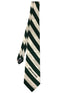 MSU Green and White Silk Striped Tie