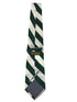 MSU Green and White Silk Striped Tie