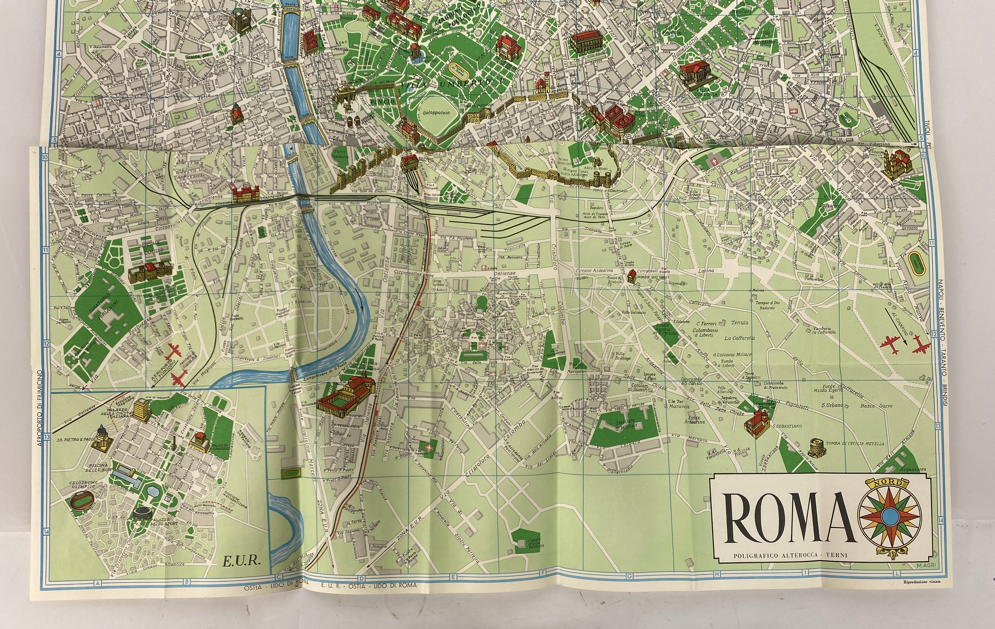 Lot of Vintage Maps/Guides to Italy: Michelin/Nat Geo/Lombardy/Florence/Rome