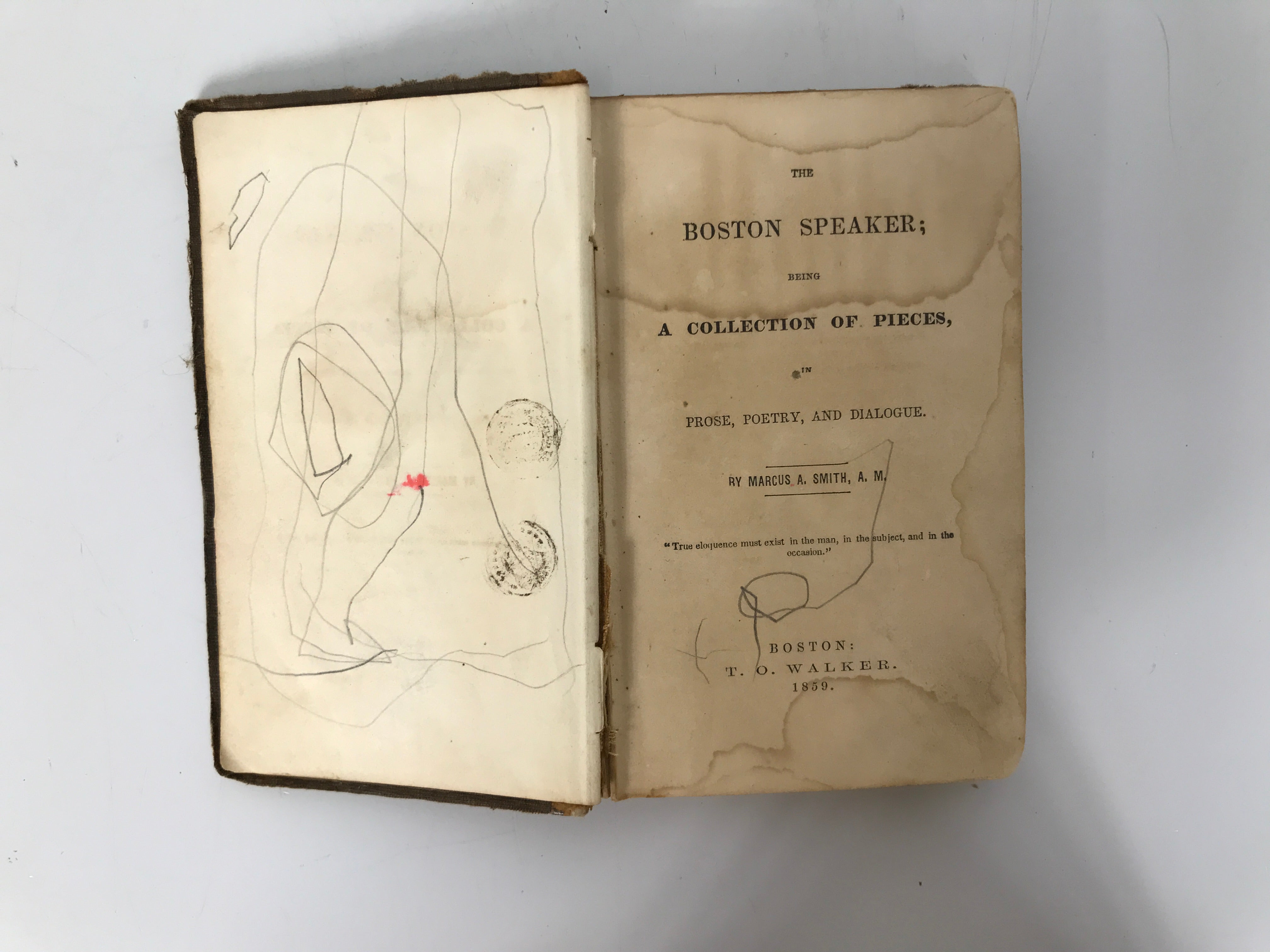 The Boston Speaker by Marcus A. Smith 1859 HC