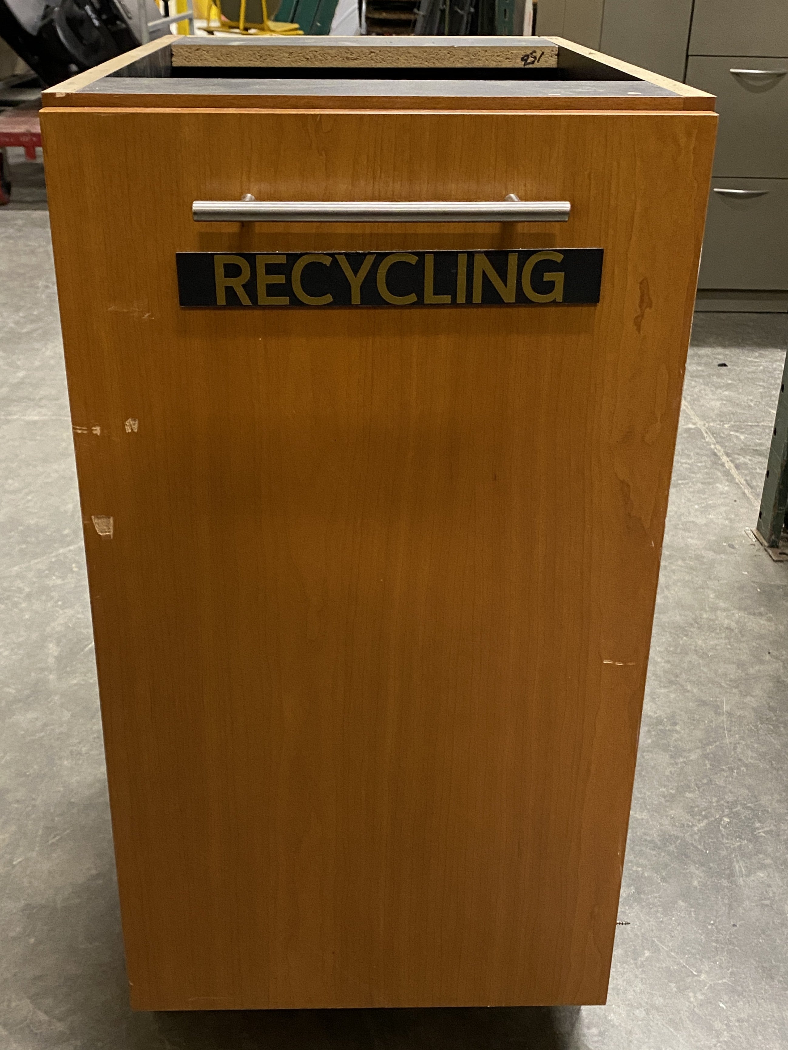 Wooden Commercial Recycling Receptacle Style #1