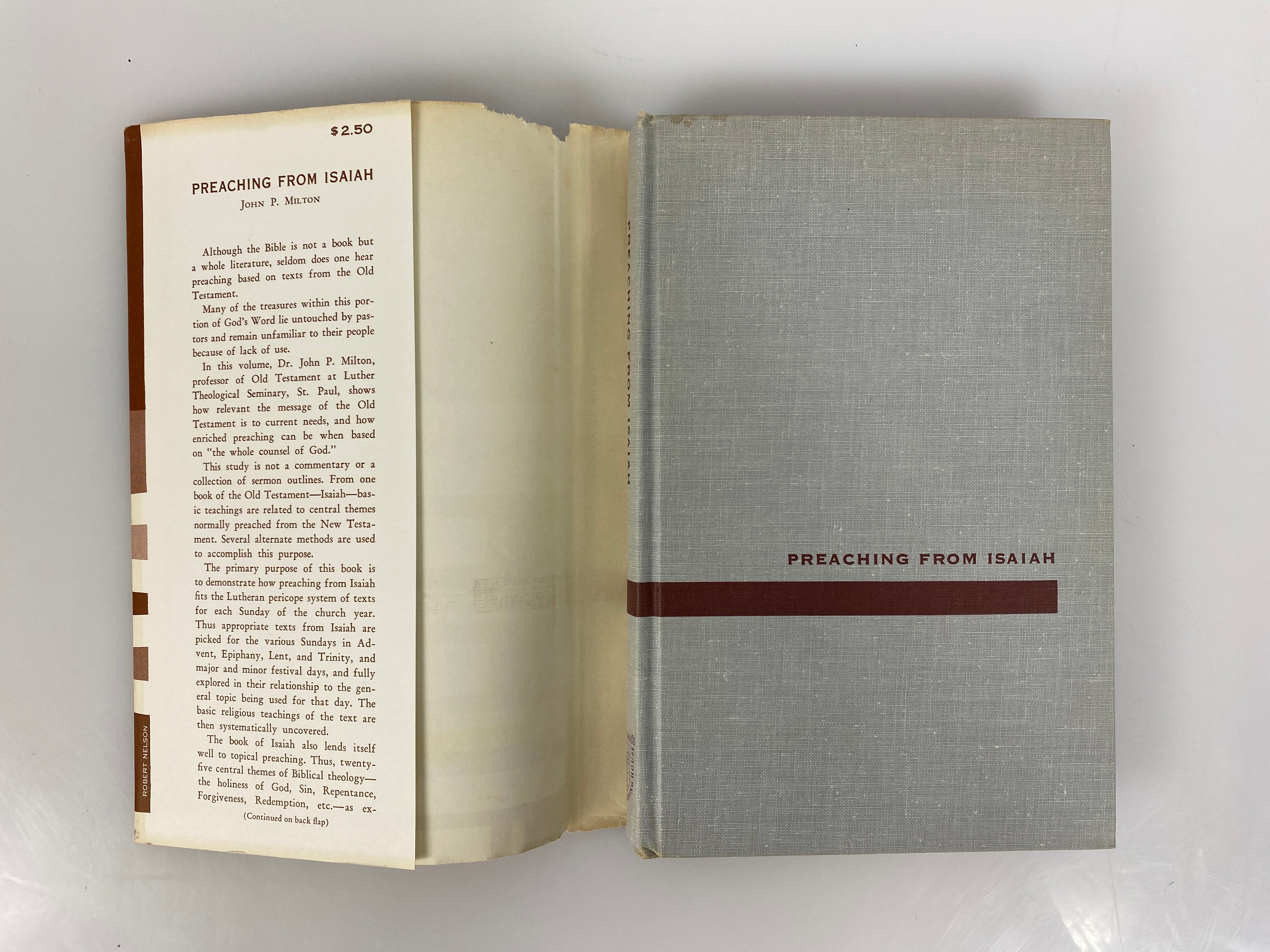 Preaching from Isaiah by John P. Milton 1953 Vintage HC DJ