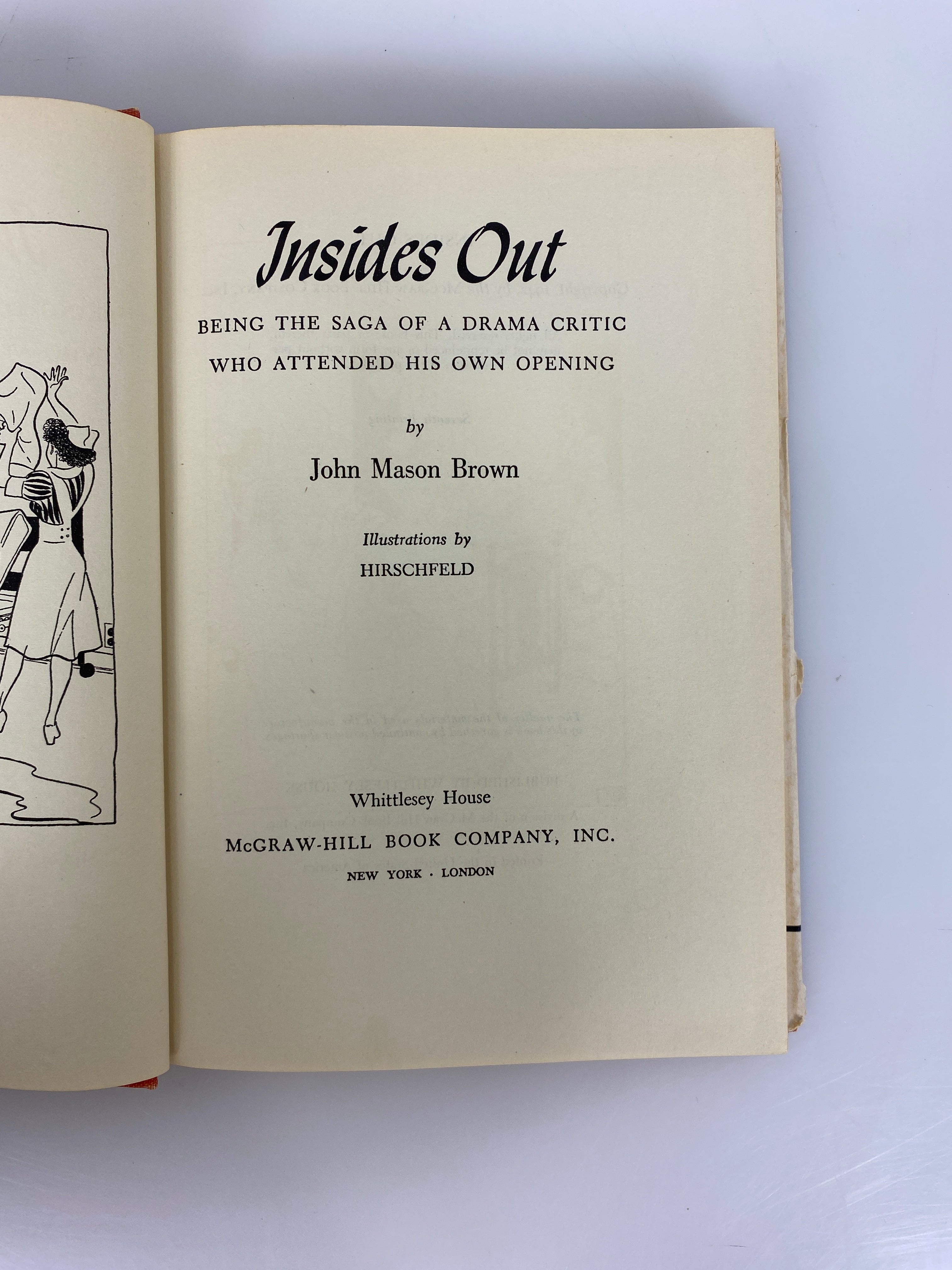 Insides Out by John Mason Brown 1942 Vintage HC DJ