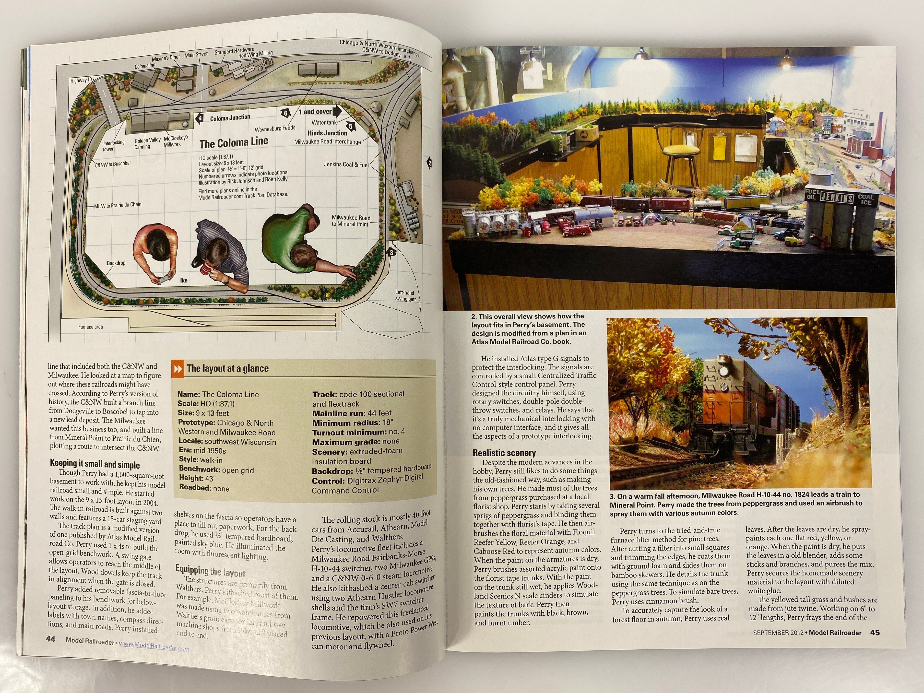 Lot of 12 Model Railroader Magazine (2012 Complete Year)
