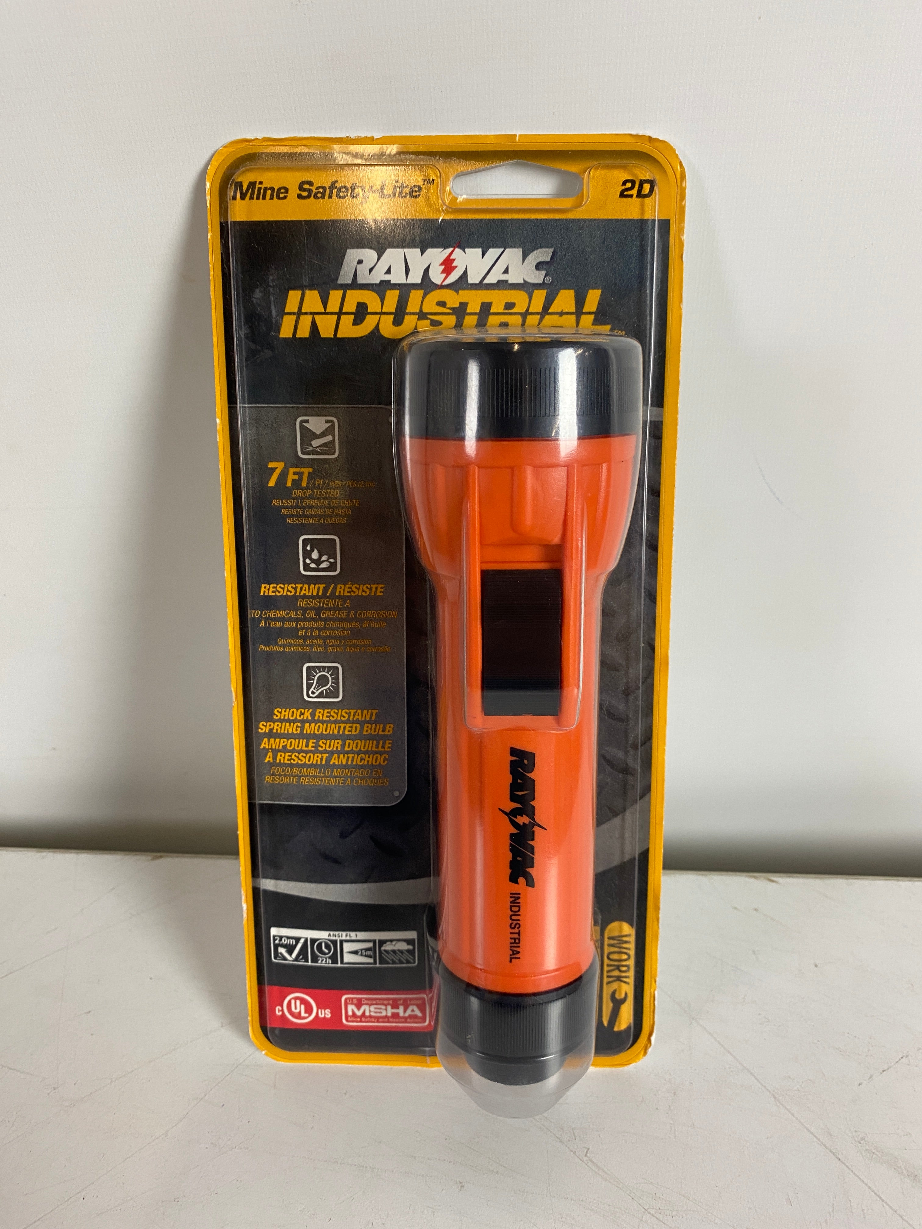 Rayovac Industrial Orange Mine Safety-Lite Flashlight