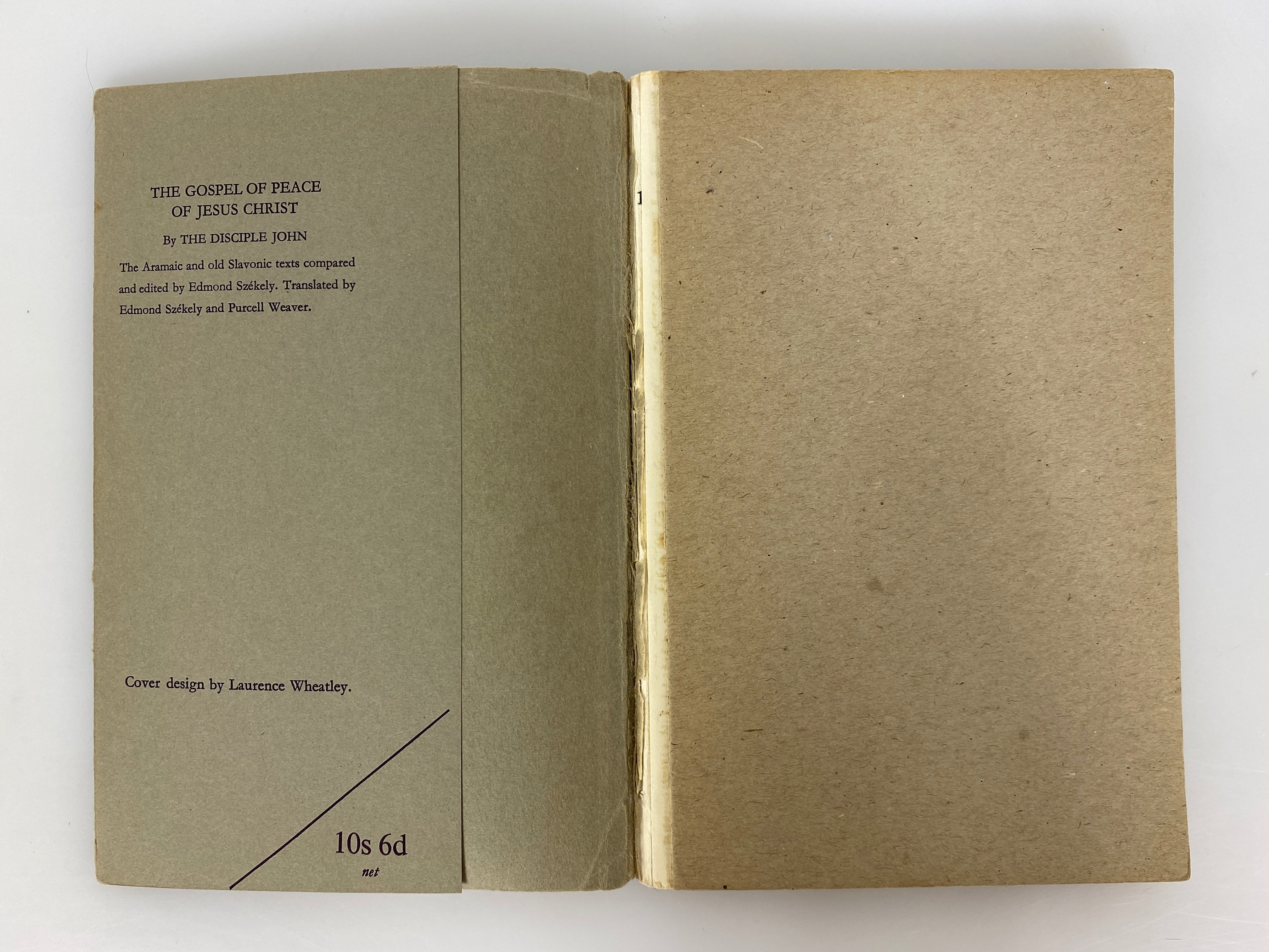 The Gospel of Peace of Jesus Christ by the Disciple John 1970 Printing HC