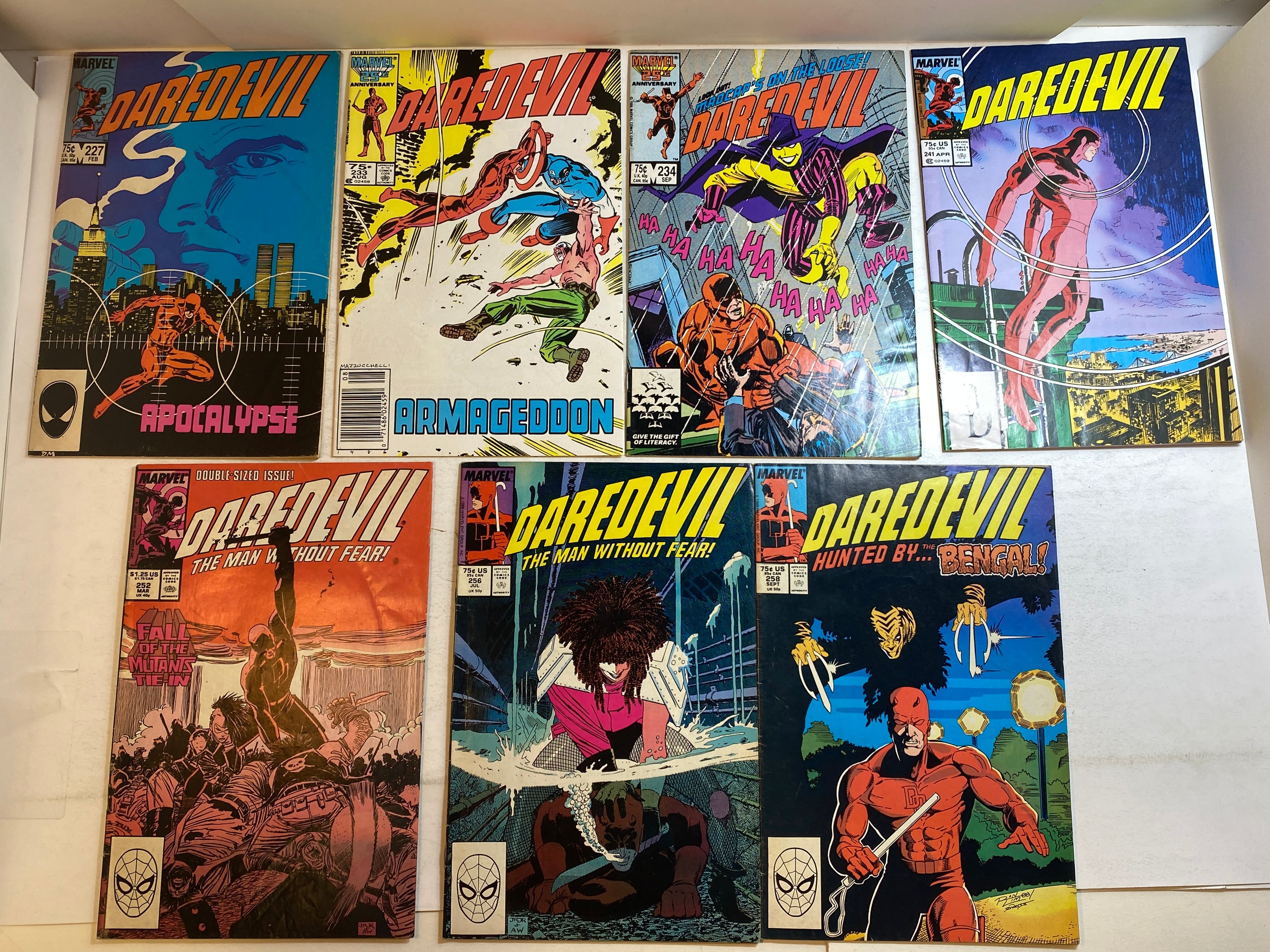 Lot of 9 Daredevil Marvel Comics 1986-1991