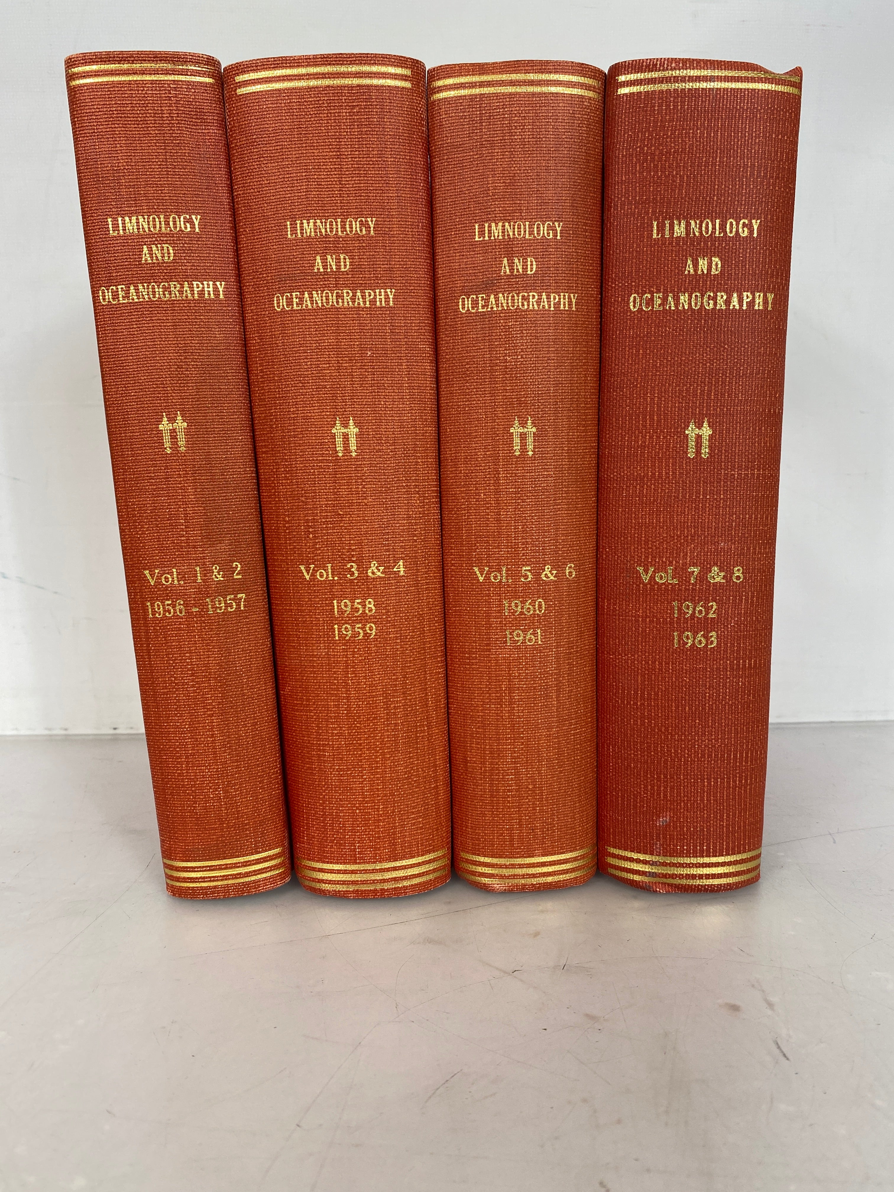 Limnology and Oceanography Set of 4 1956-1963 Vol. 1-8 HC