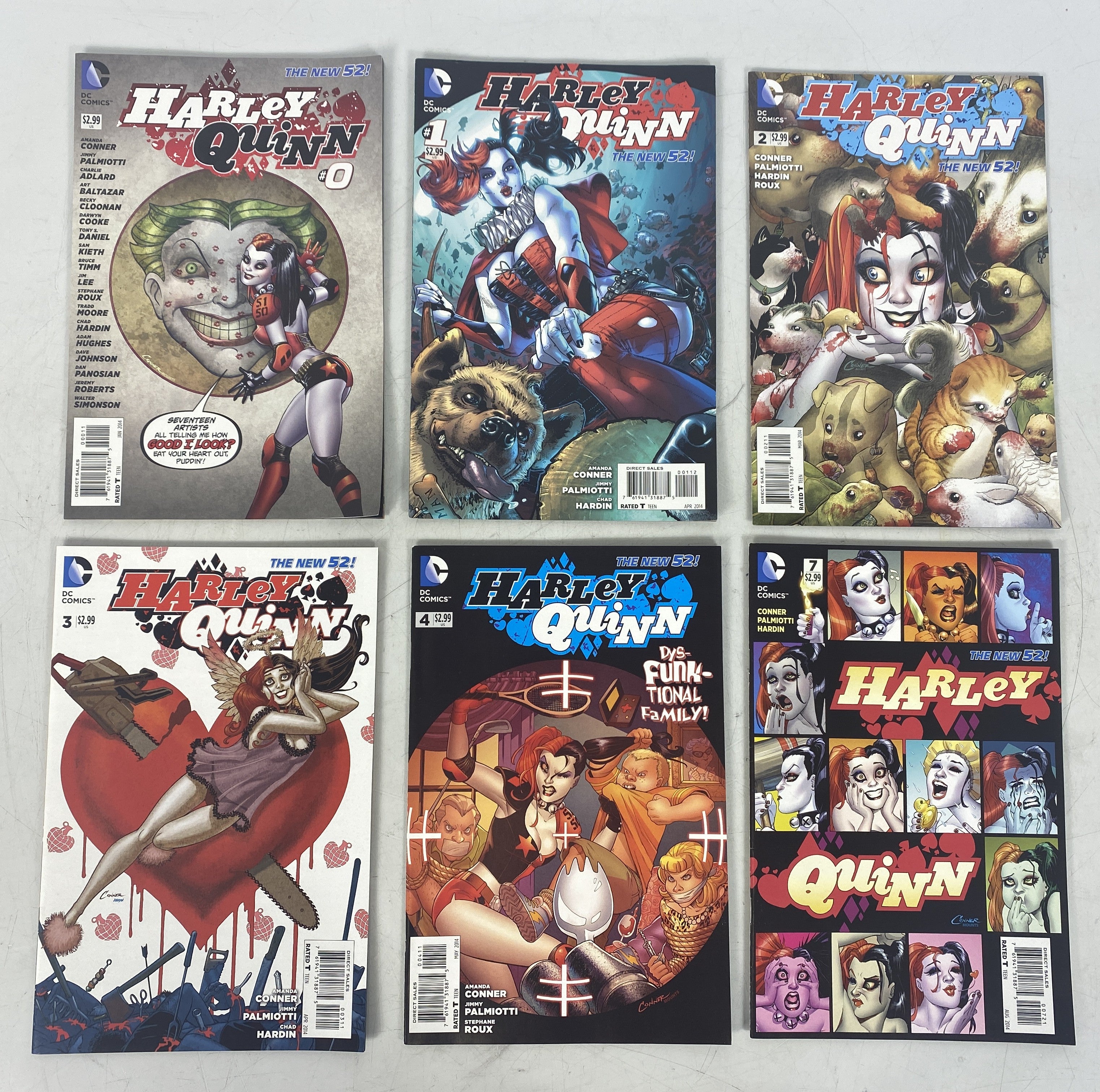 Harley Quinn DC Comic Lot of 6 Comics (2014)  0-4, 7