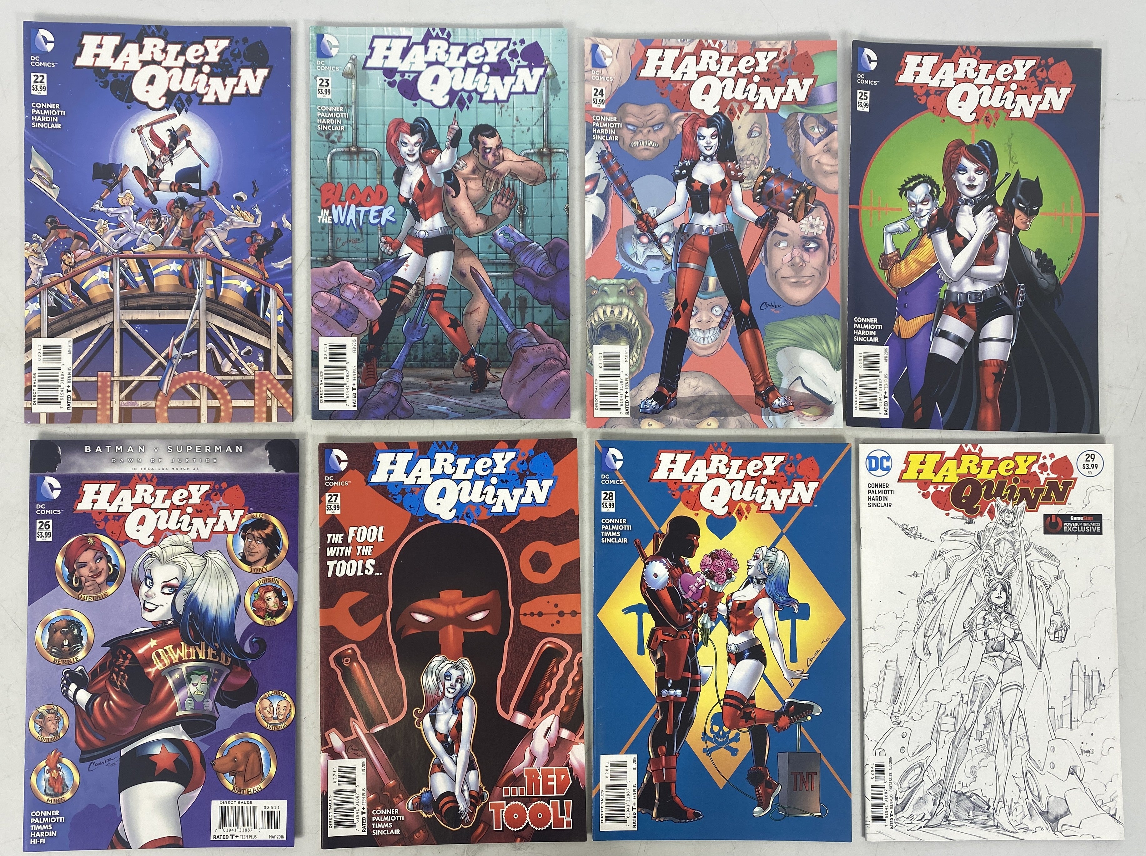 Harley Quinn DC Comic Lot of 8 Comics (2016) 22-29