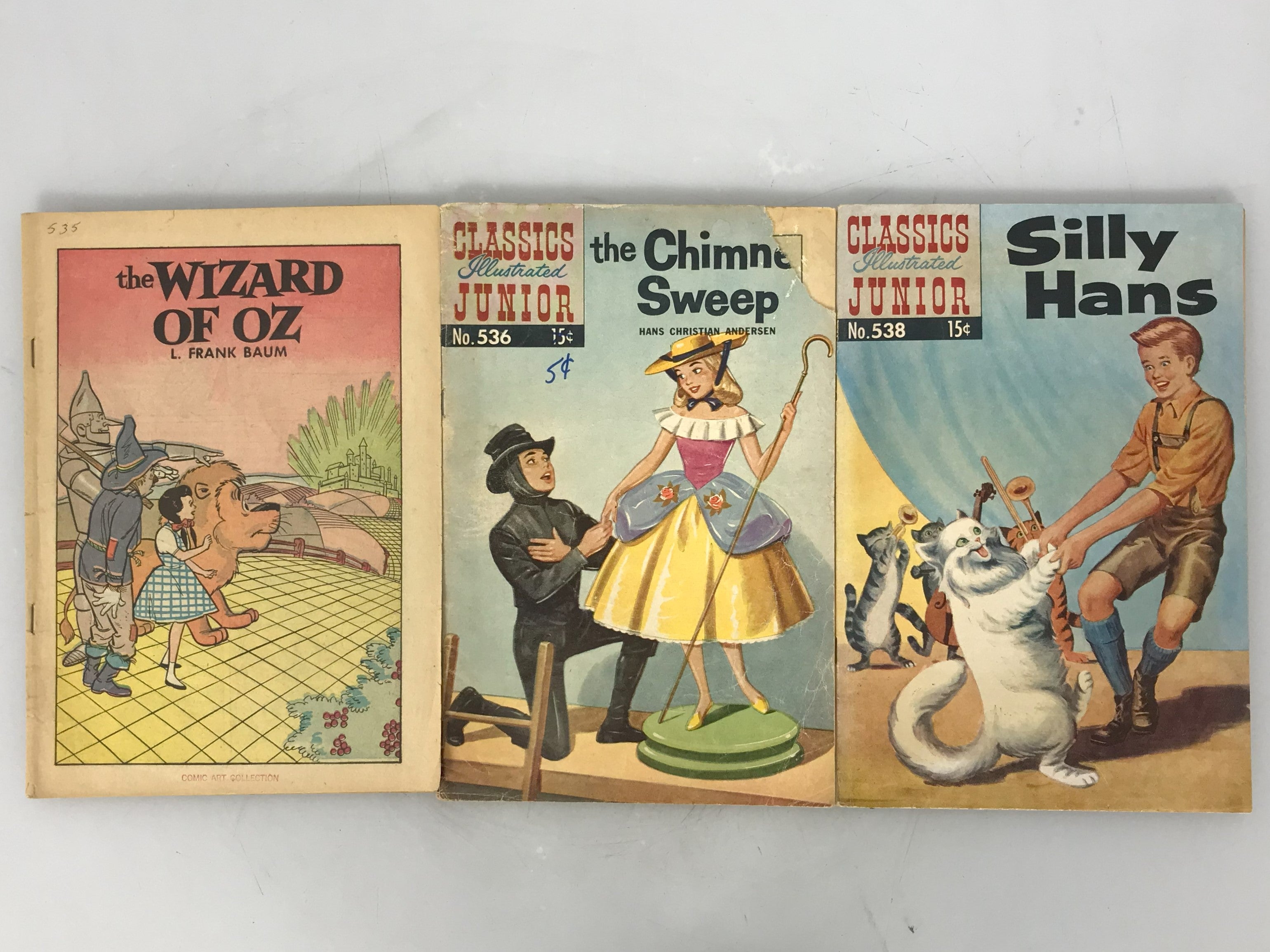 Classics Illustrated Junior 535-536, 538 1957