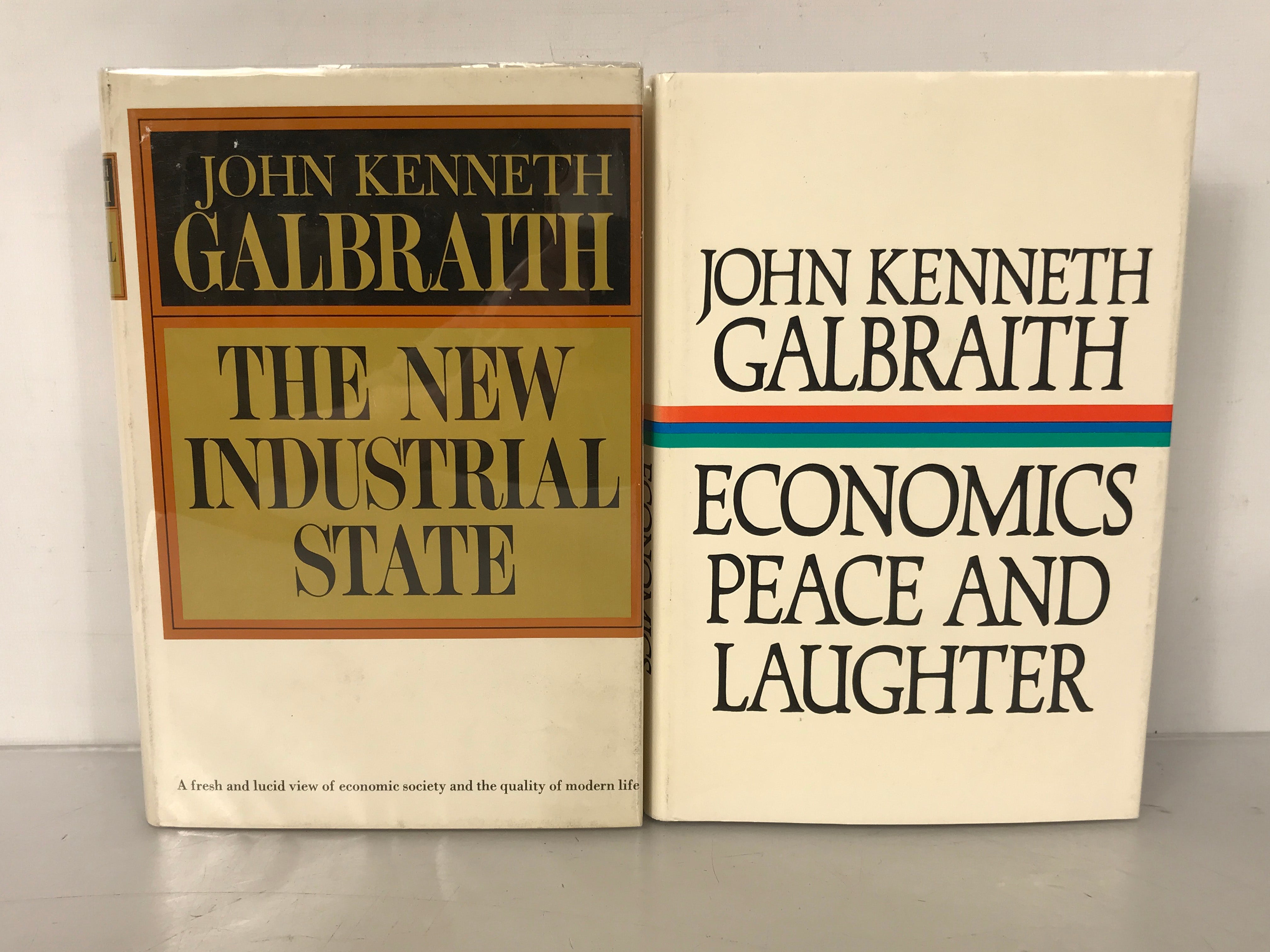 Lot of 2 John Kenneth Galbraith Signed First Editions 1967-1971 HC DJ
