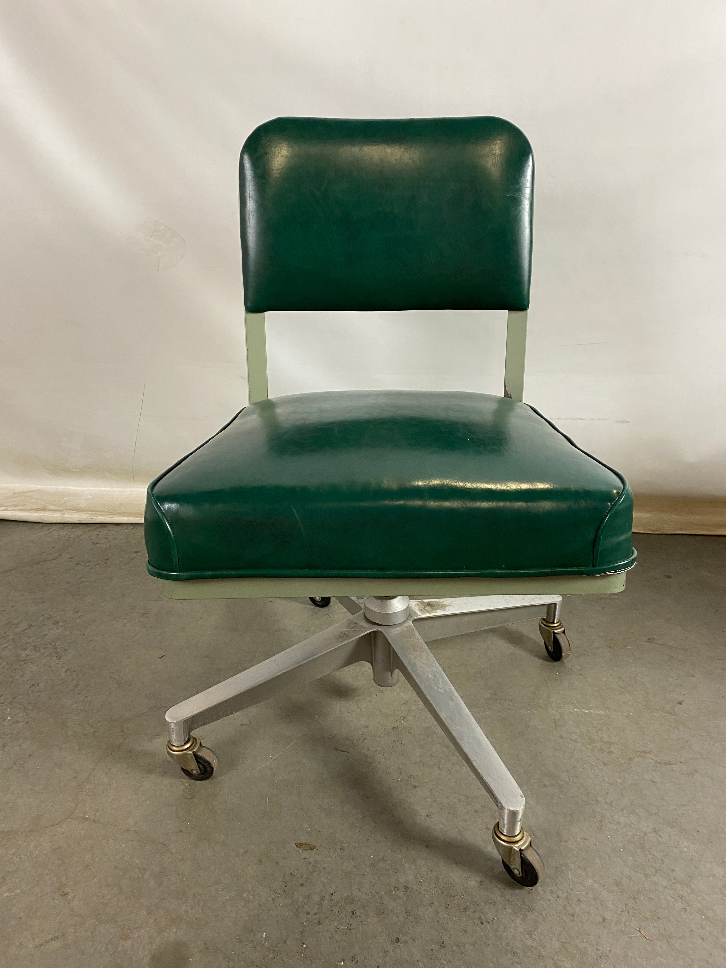 Steelcase Dark Green Rolling Chair