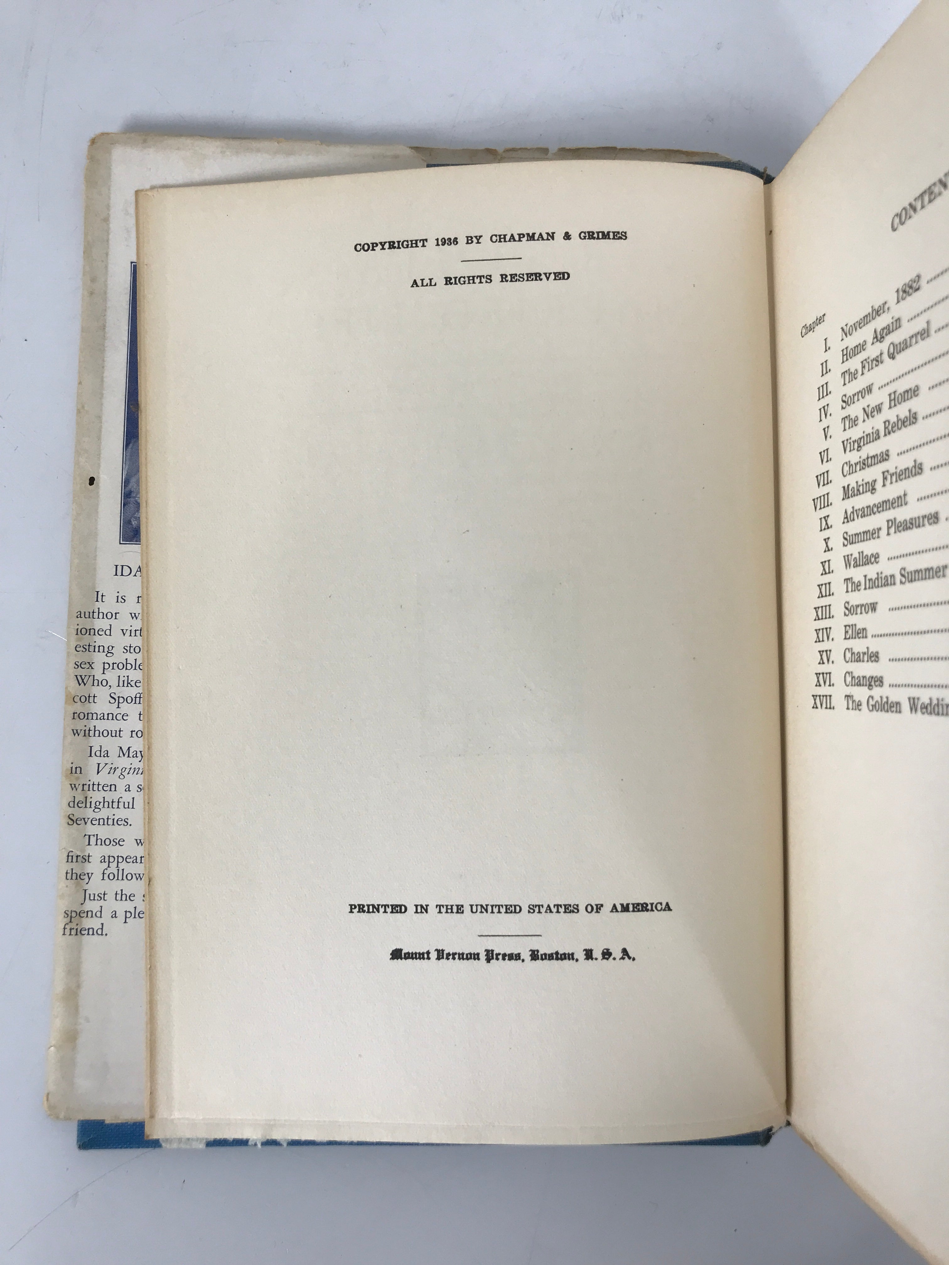 Virginia's Married Life Ida May Broughton Rare 1936 HCDJ