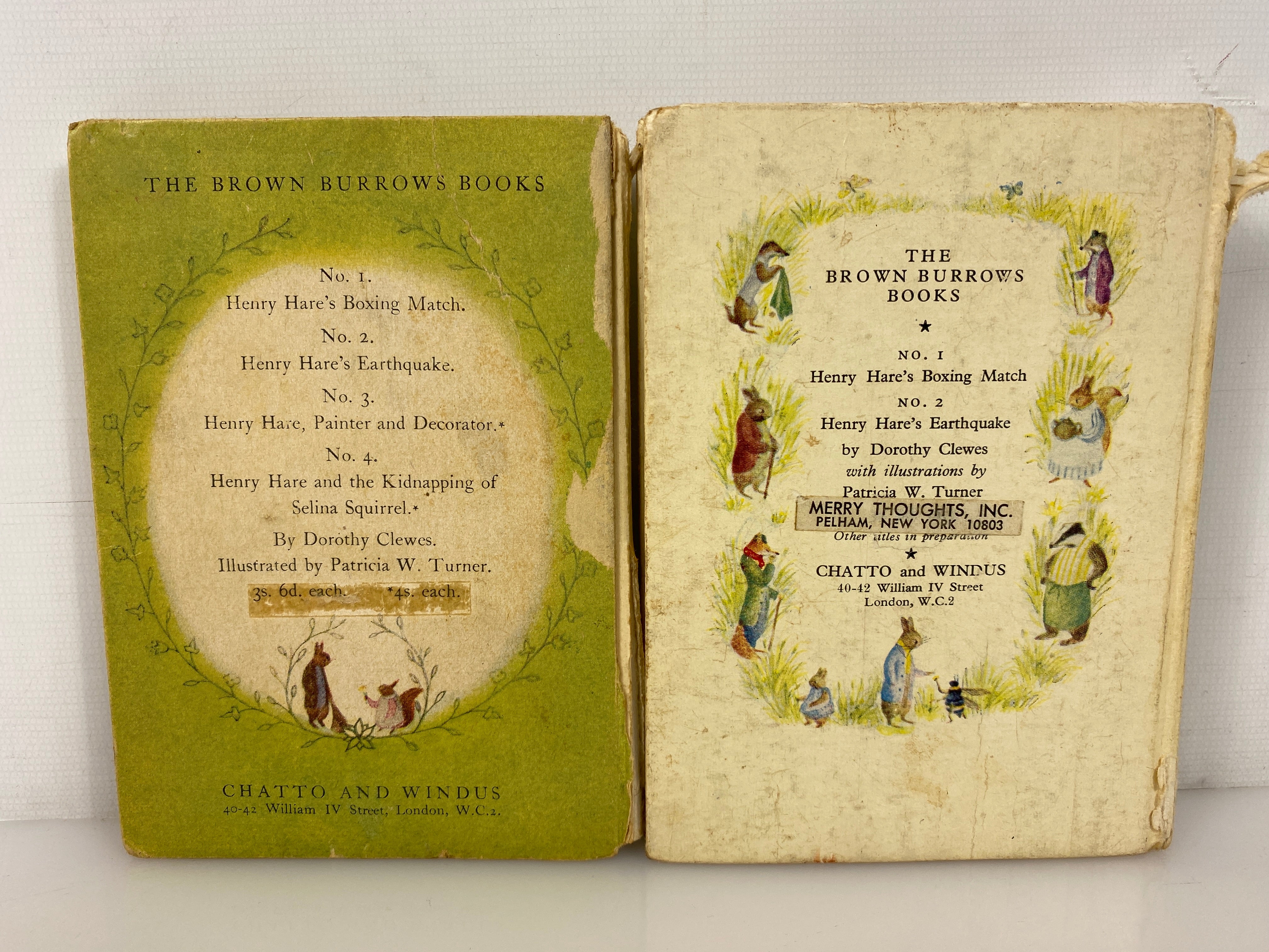 2 Vols Henry Hare by Dorothy Clewes Boxing Match/Selina Squirrel 1950-51 HC