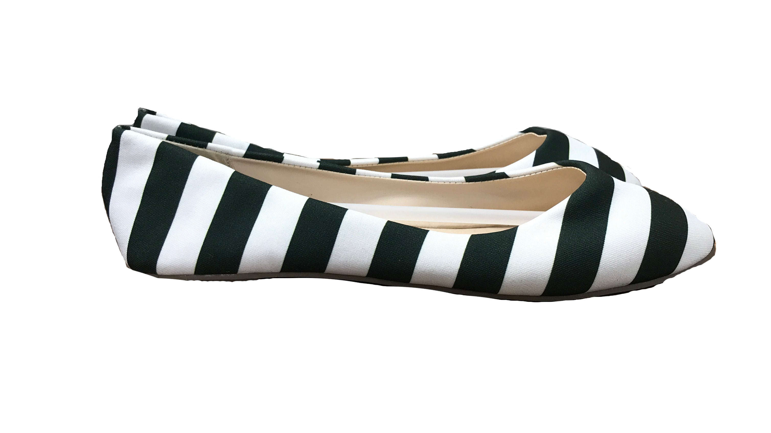 Lillylee Green and White Flats Women's Size 9