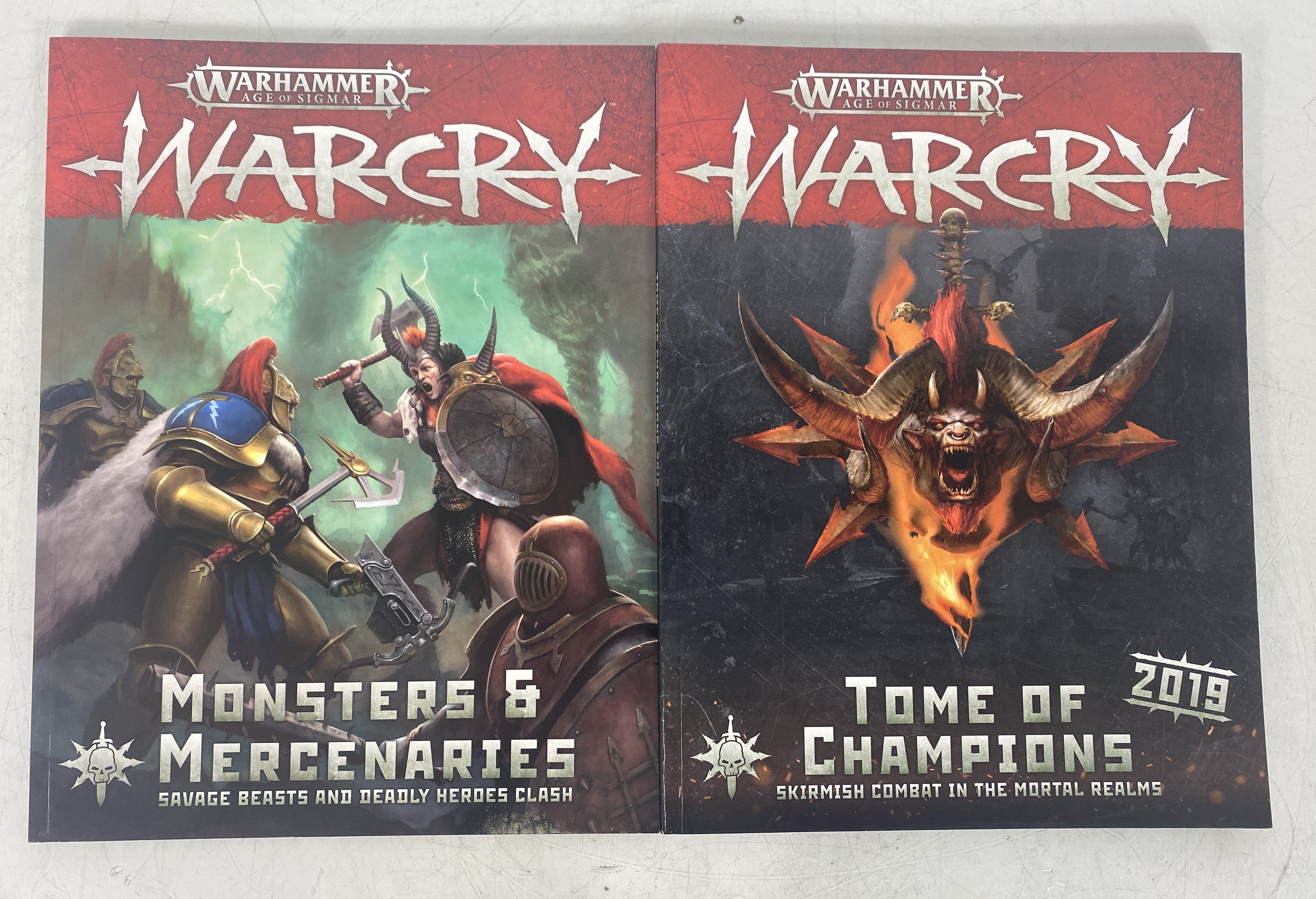 Lot of 2 Games Workshop Warcry Monsters and Mercenaries + Champions 2019