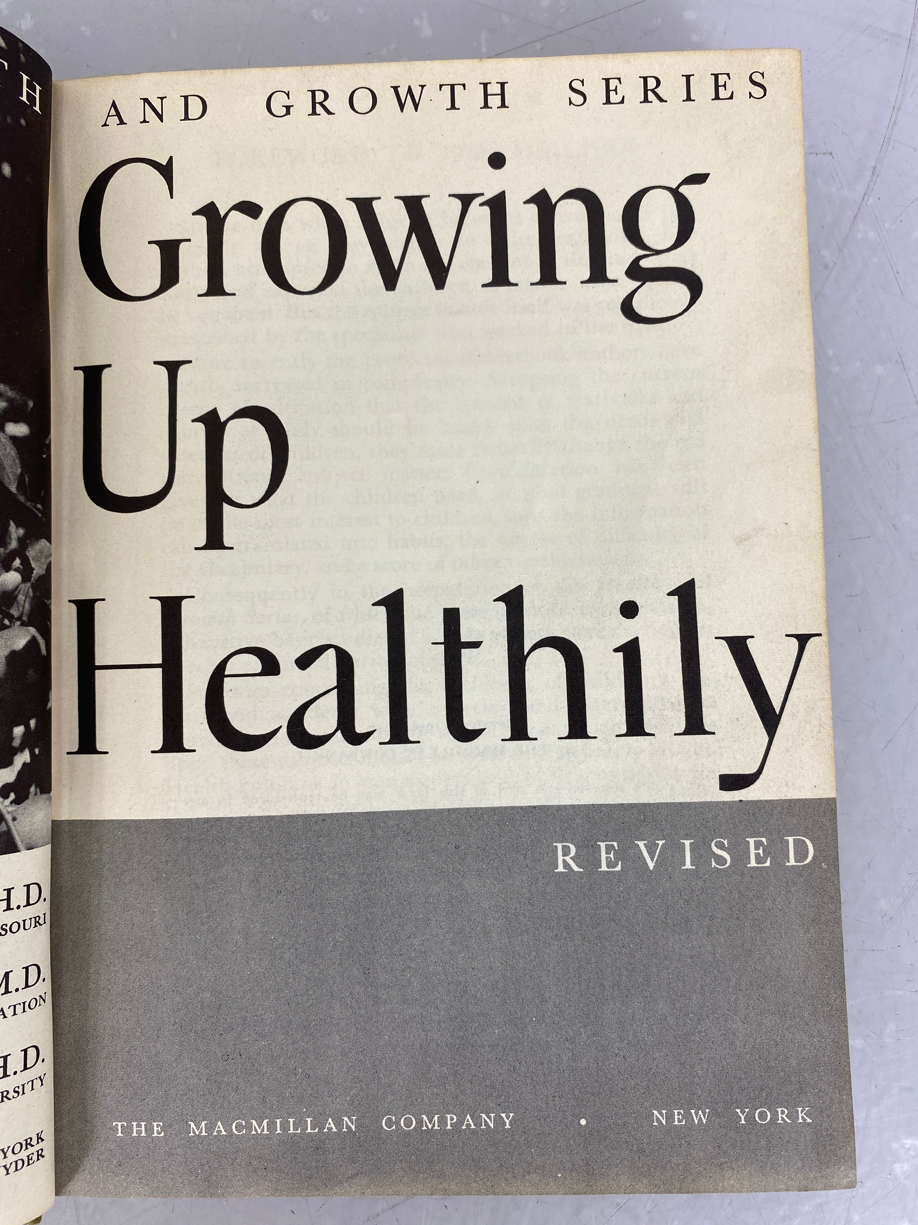 Growing Up Healthily Revised Edition Today's Health and Growth Series 1953 HC
