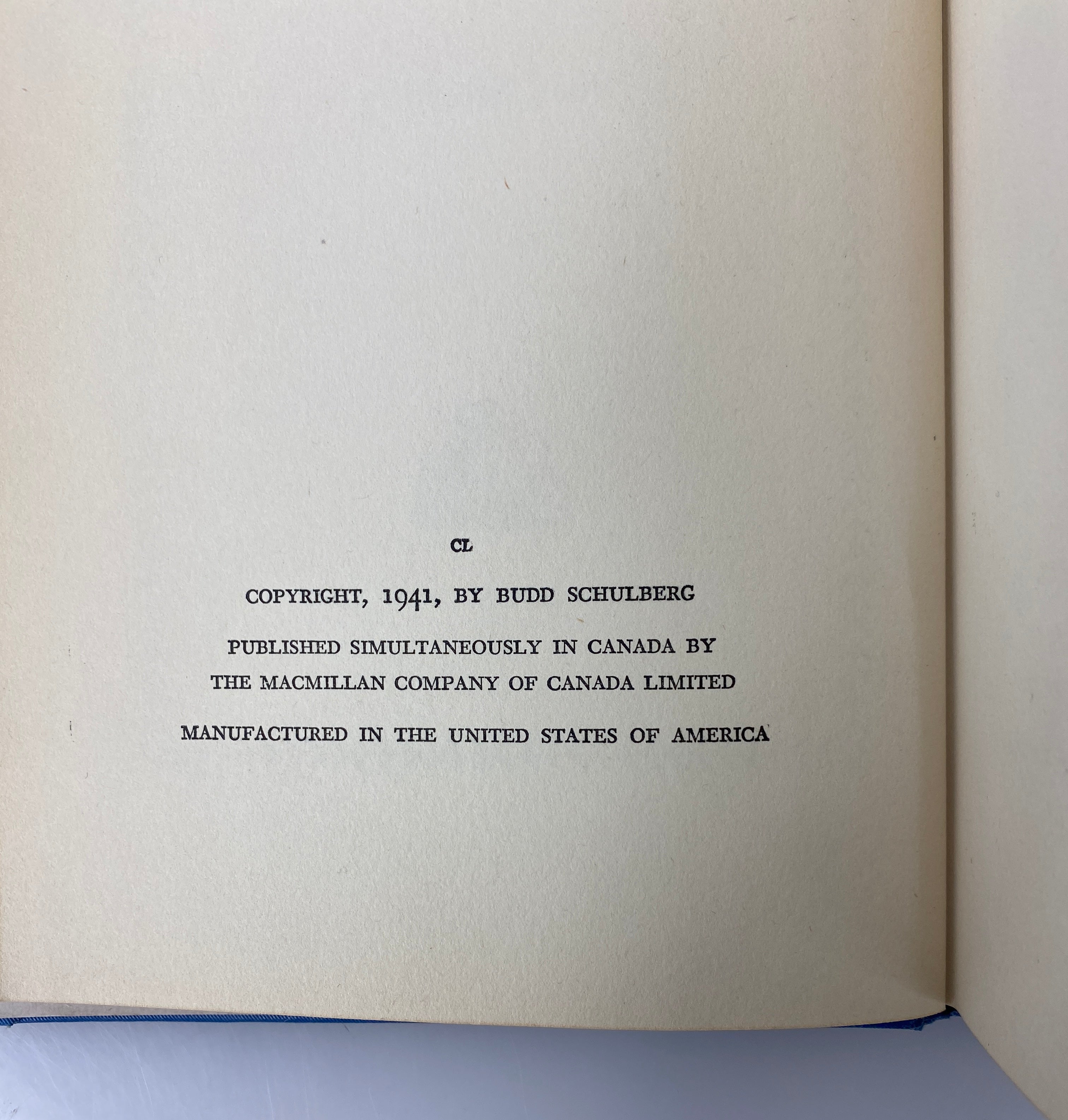 What Makes Sammy Run? by Budd Schulberg 1941 Vintage HC DJ