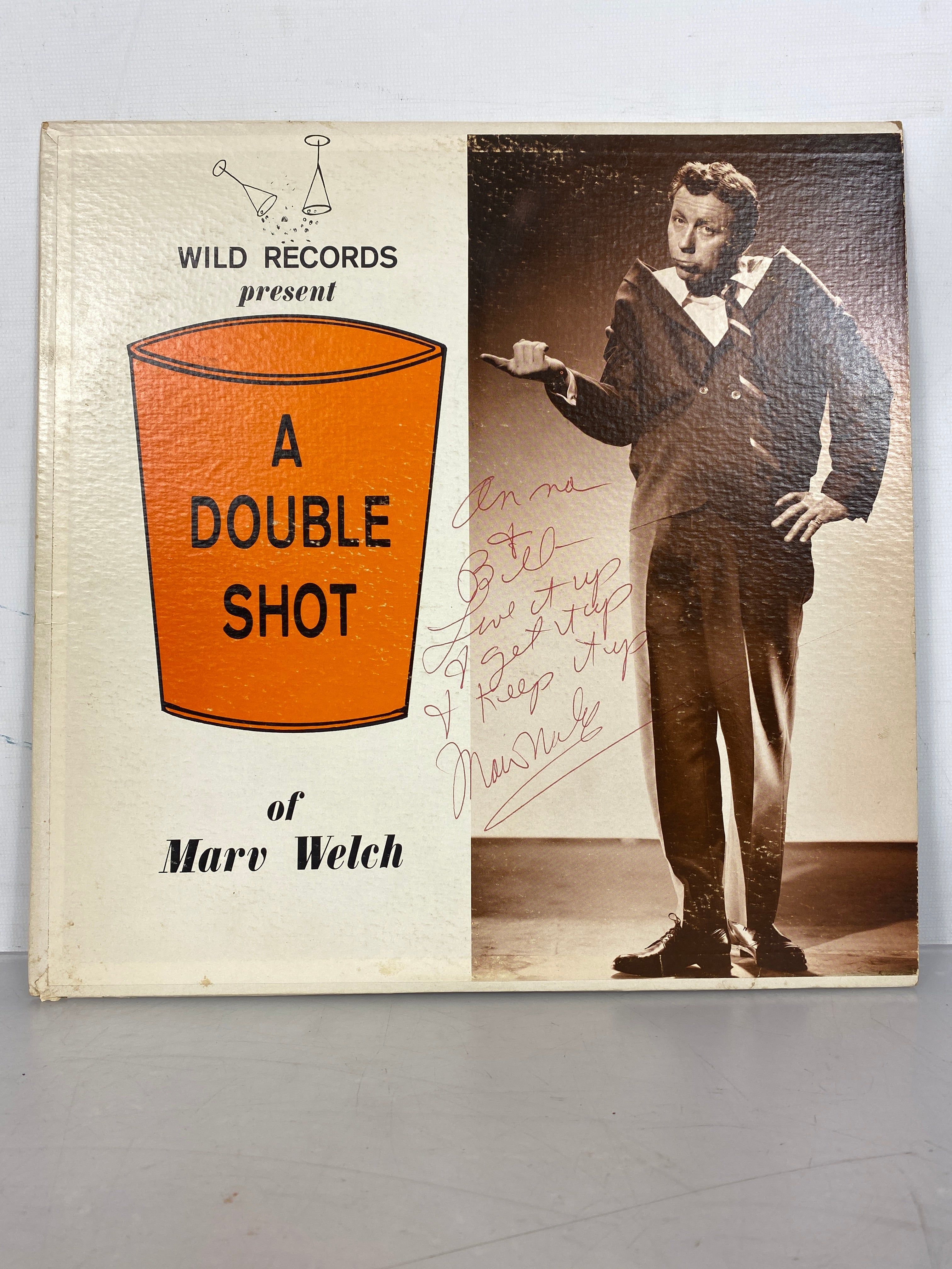 Lot of 2 *Autographed* Marv Welch LP Records