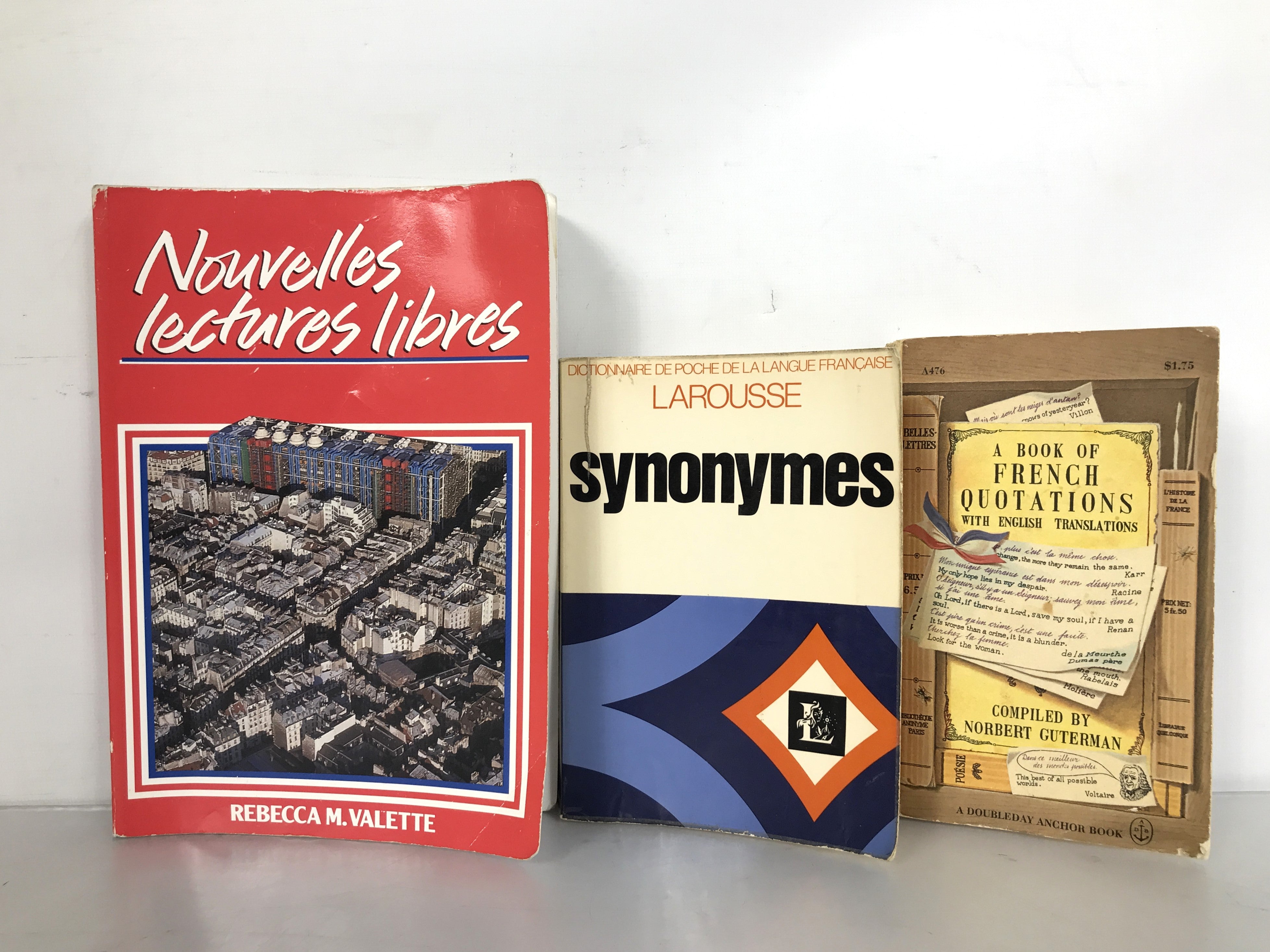 Lot of 3 French Language Study Books 1965-1989 SC