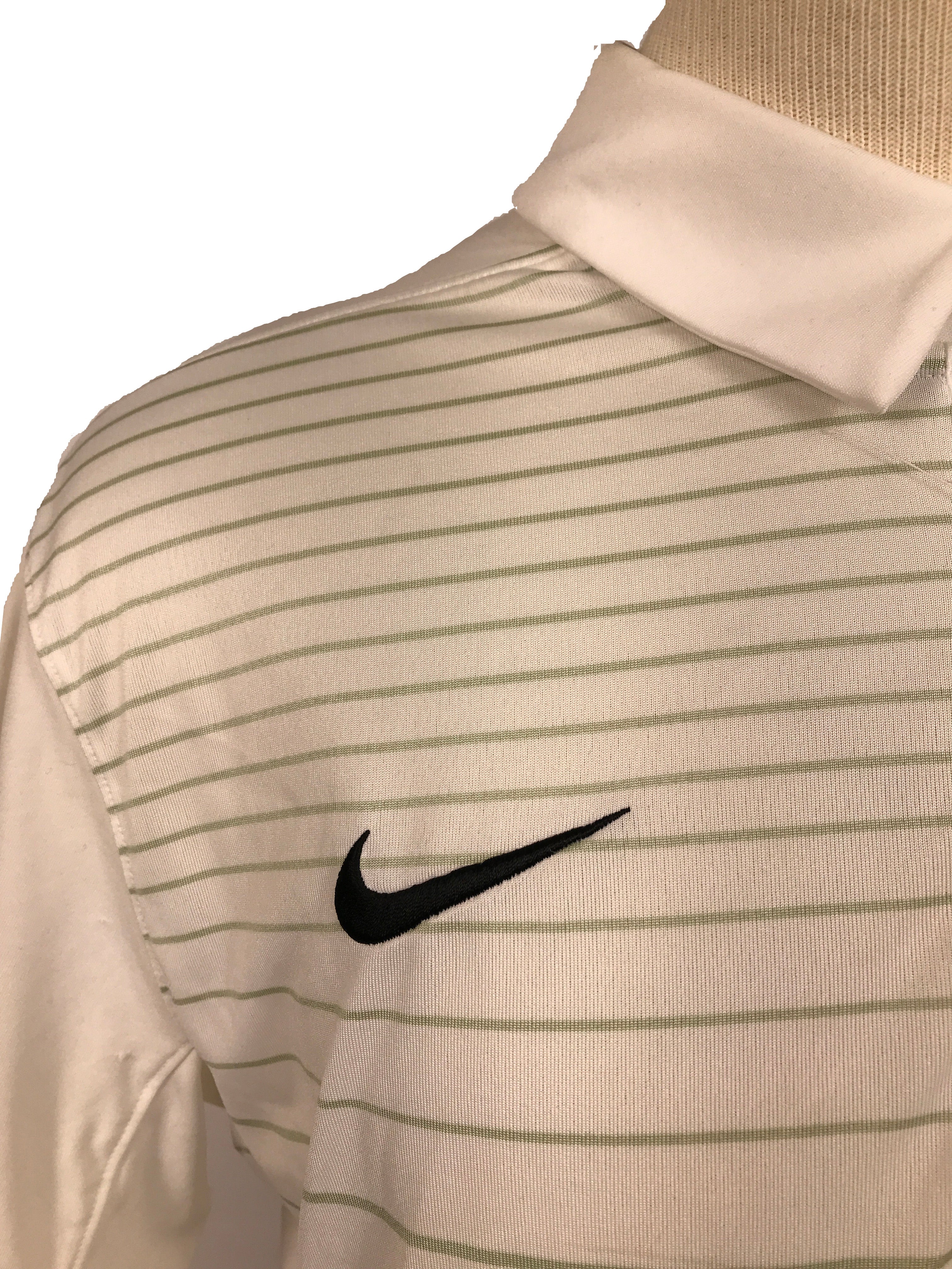 Nike White Striped Polo Men's Size