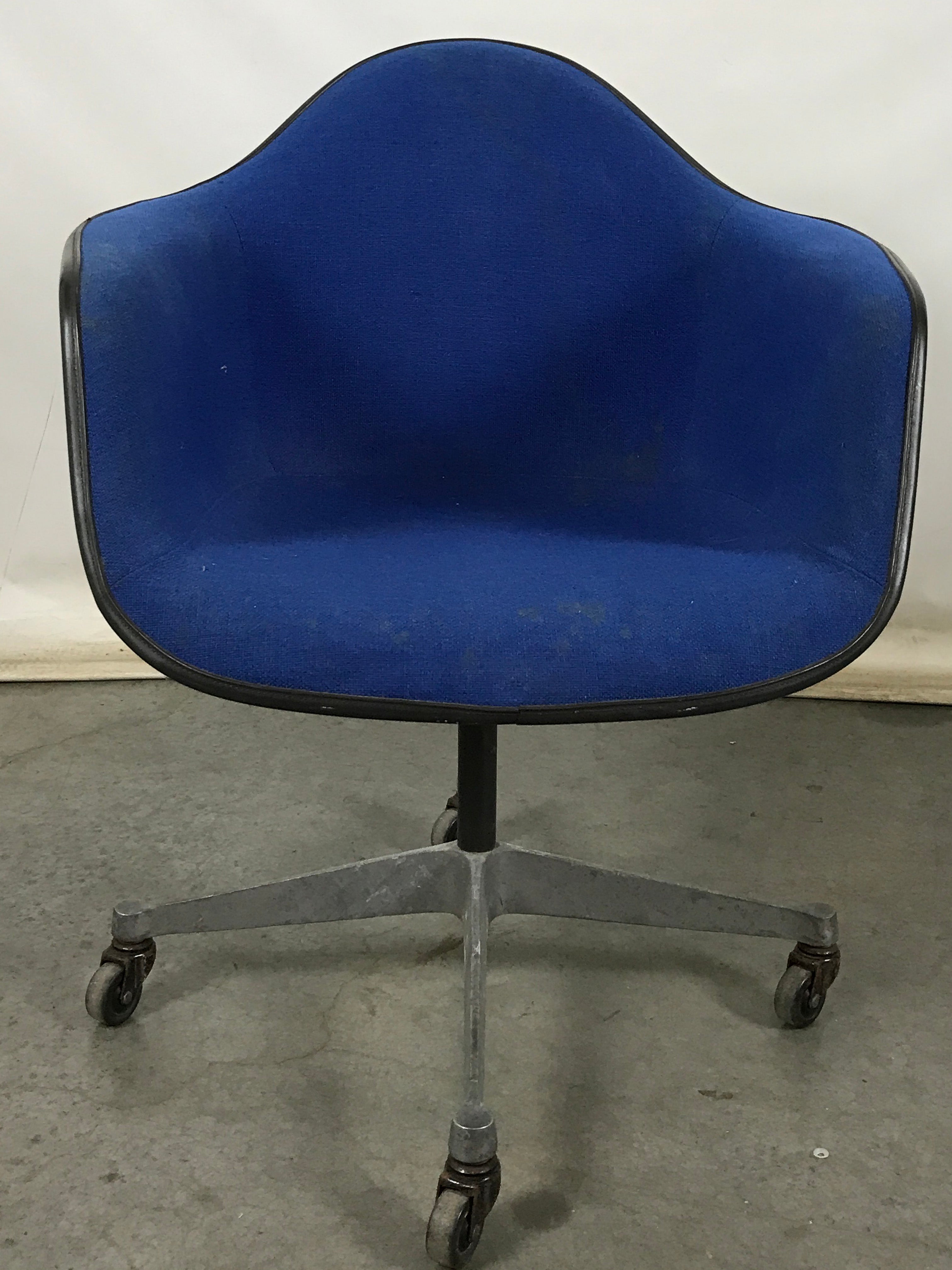 Vintage Blue Herman Miller Bucket Chair