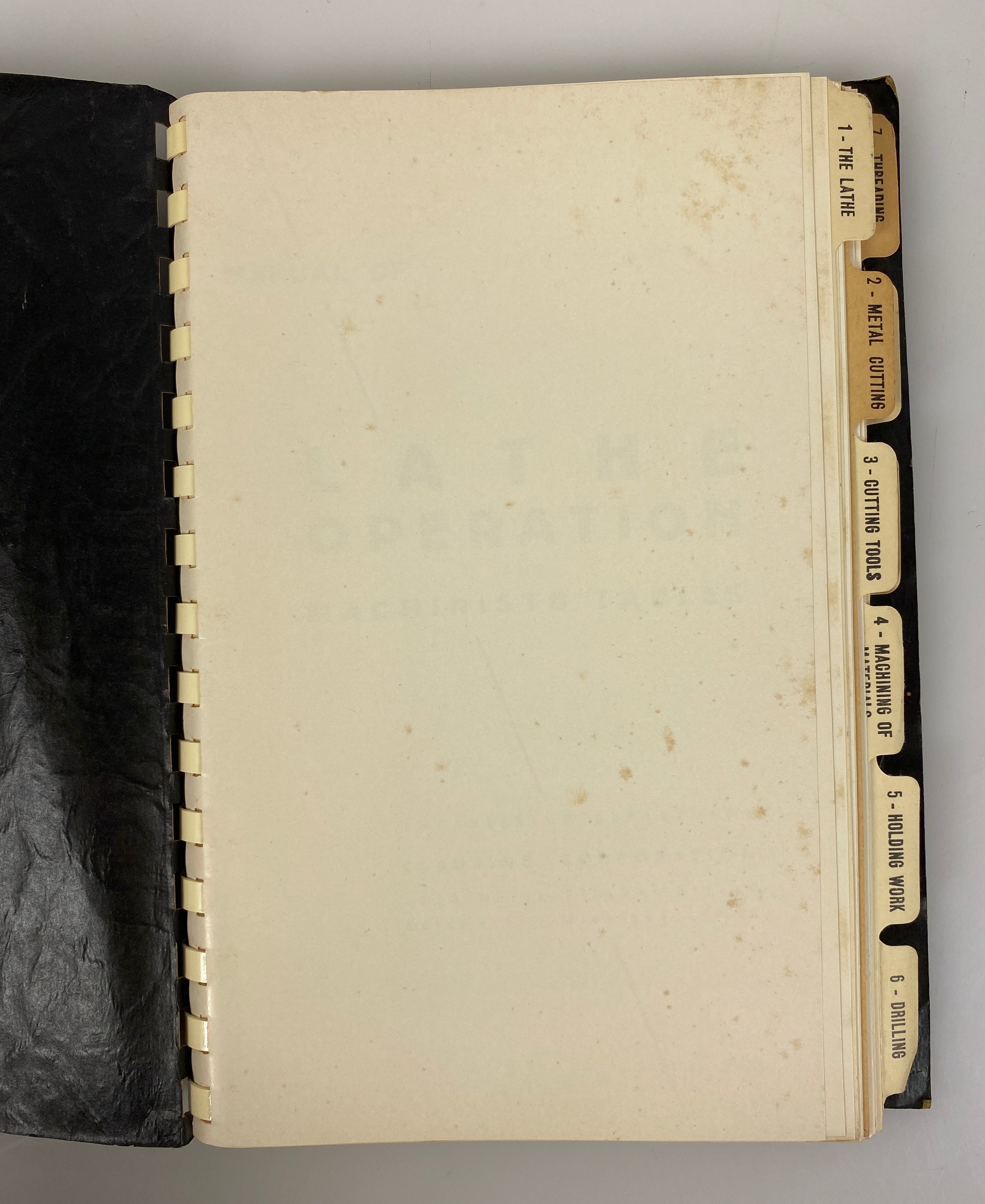 Manual of Lathe Operation & Machinists Tables 1974 Clausing Corp Spiral SC