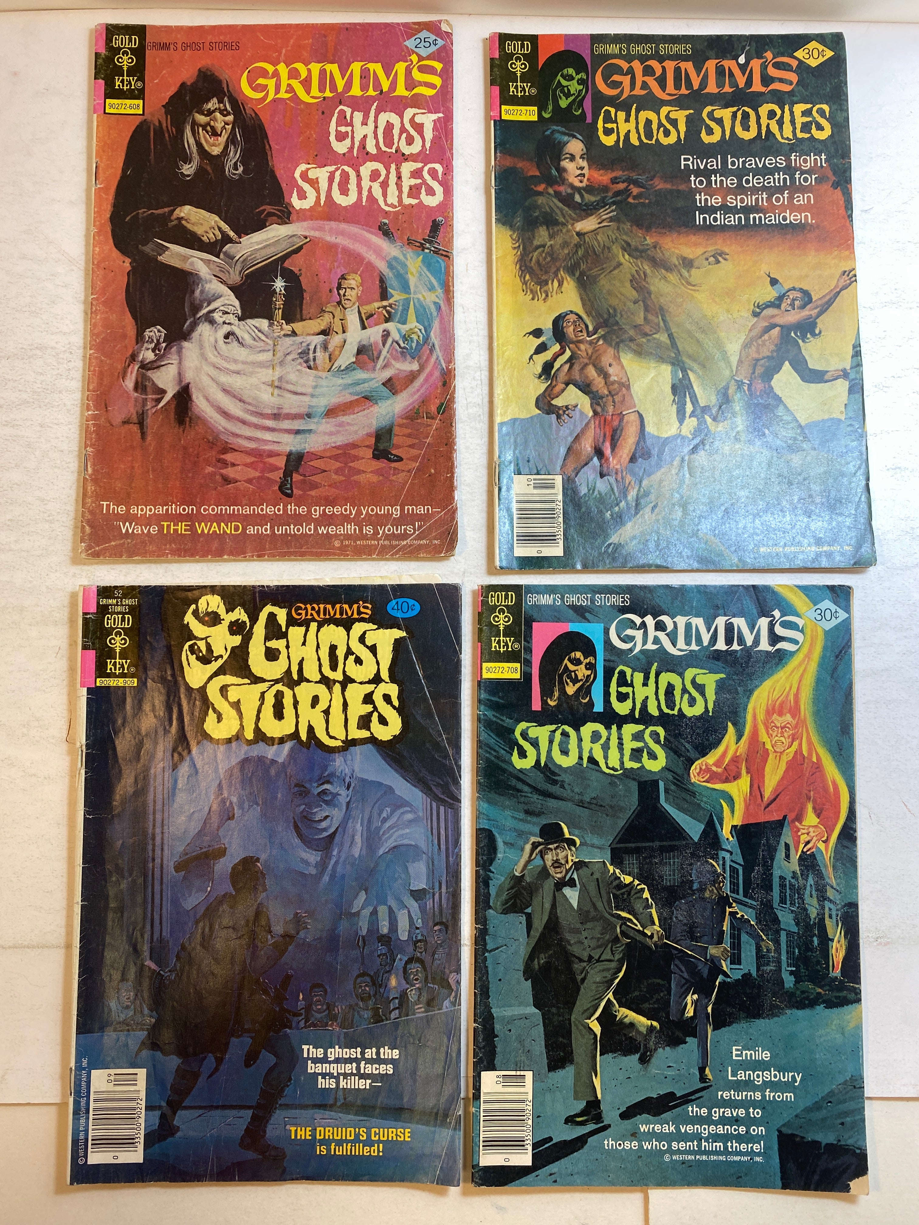 Lot of 4 Grimm's Ghost Stories Gold Key Comics 1976-1979