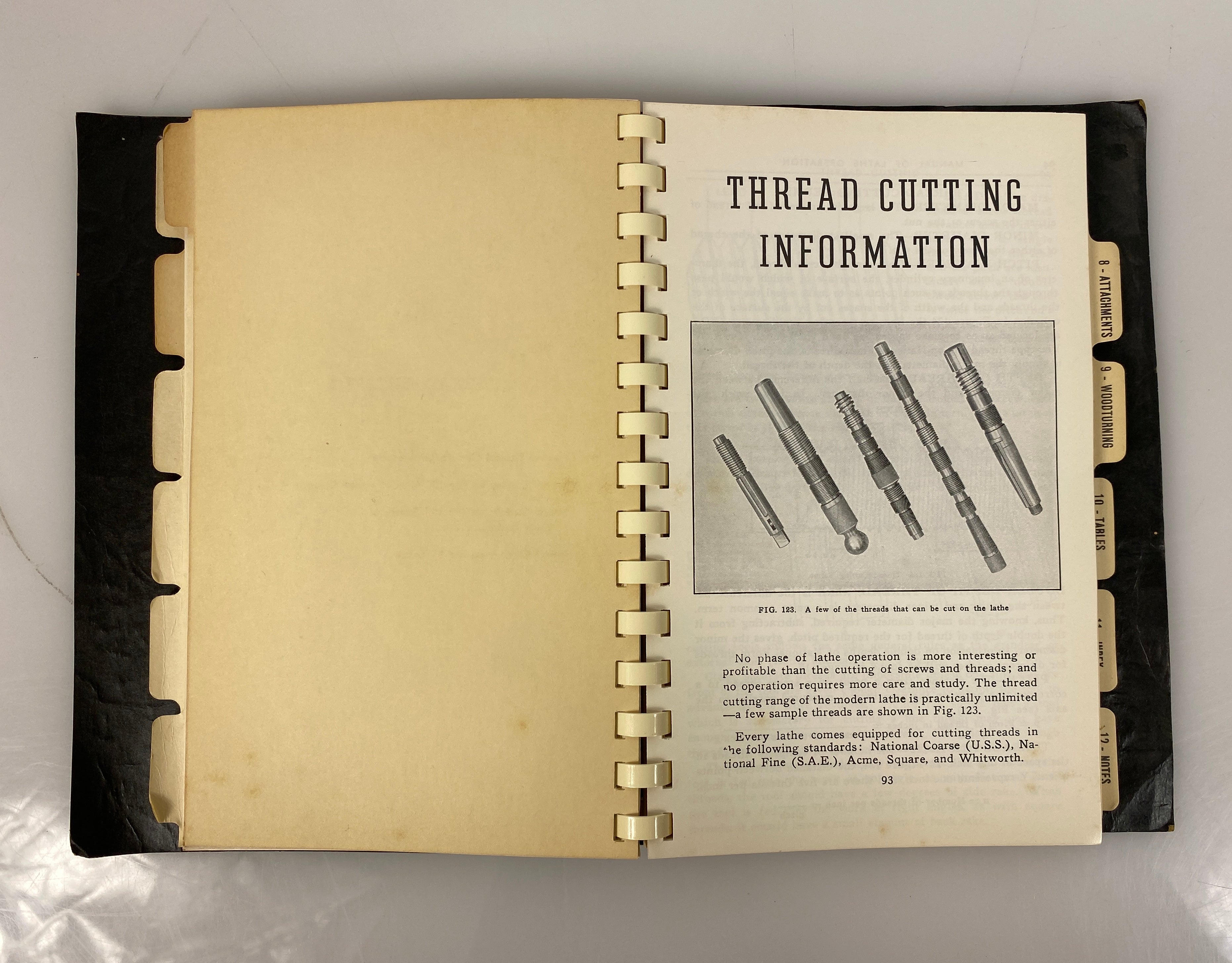 Manual of Lathe Operation & Machinists Tables 1974 Clausing Corp Spiral SC