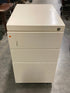 Beige 3 Drawer Mobile File Cabinet
